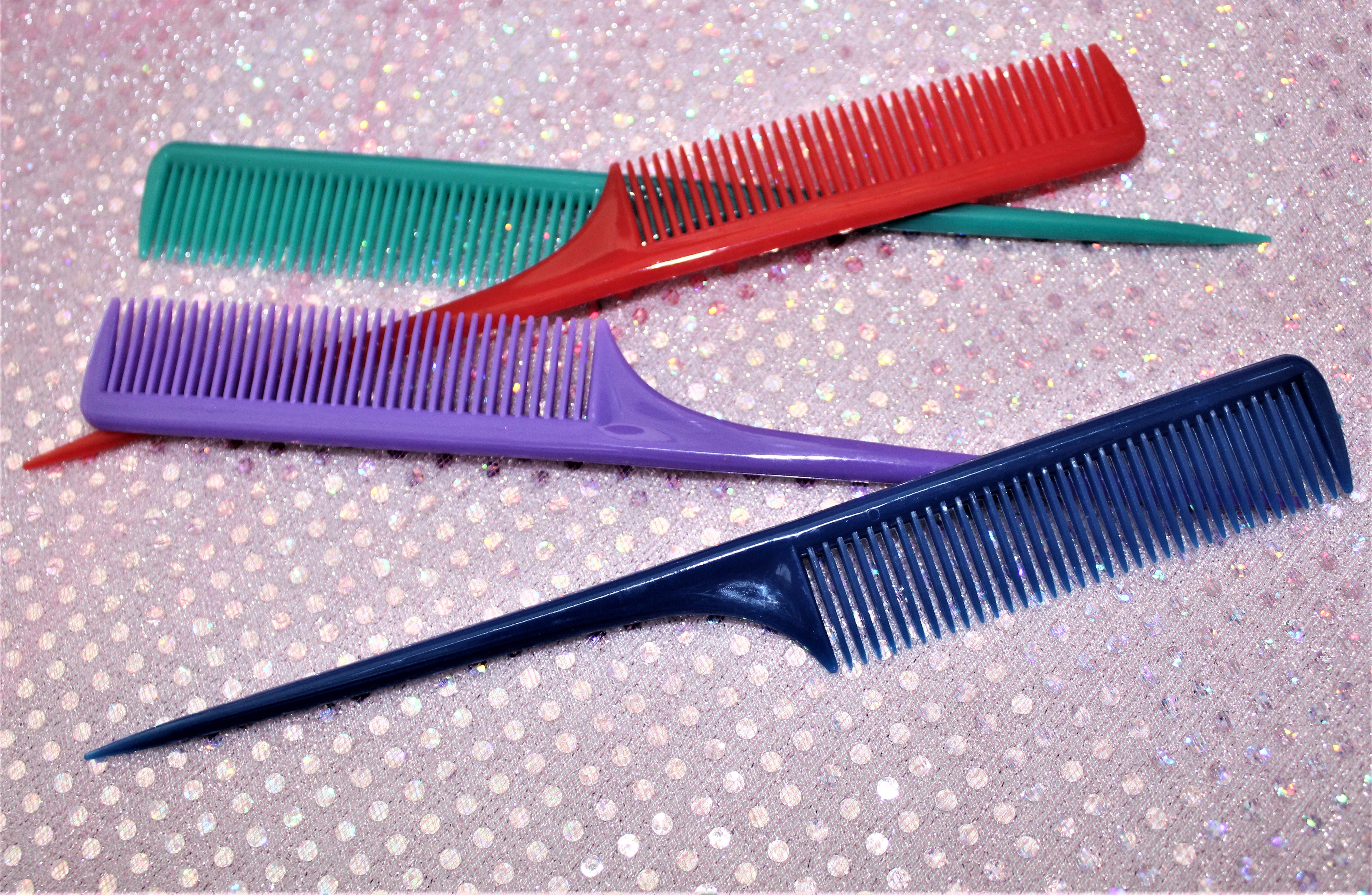 Annie Color Rat Tail Comb - Detangling Hair Comb for Styling & Smoothing - Perfect for Salon, Home & Travel Use