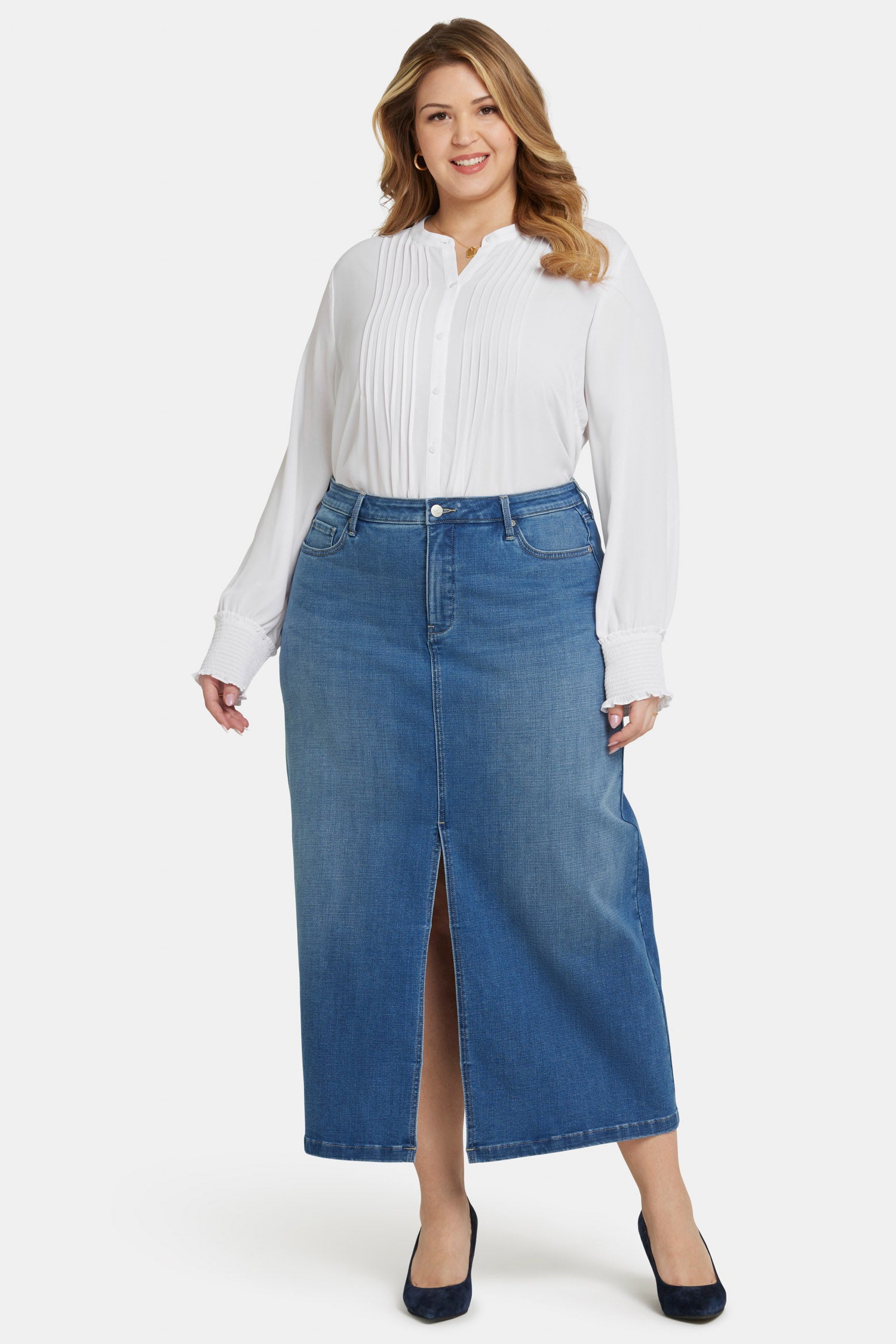 Plus Size High Rise Long Skirt for Women - Elegant Fairmont Style | Perfect for Office, Party & Casual Outfits