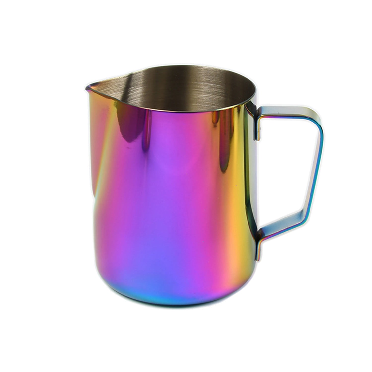 I.XXI Stainless Steel Milk Jug 350ml - Motta Style Electroplated Coffee Frothing Pitcher for Latte Art, Cappuccino & Hot Chocolate - Perfect for Home Baristas & Coffee Shops