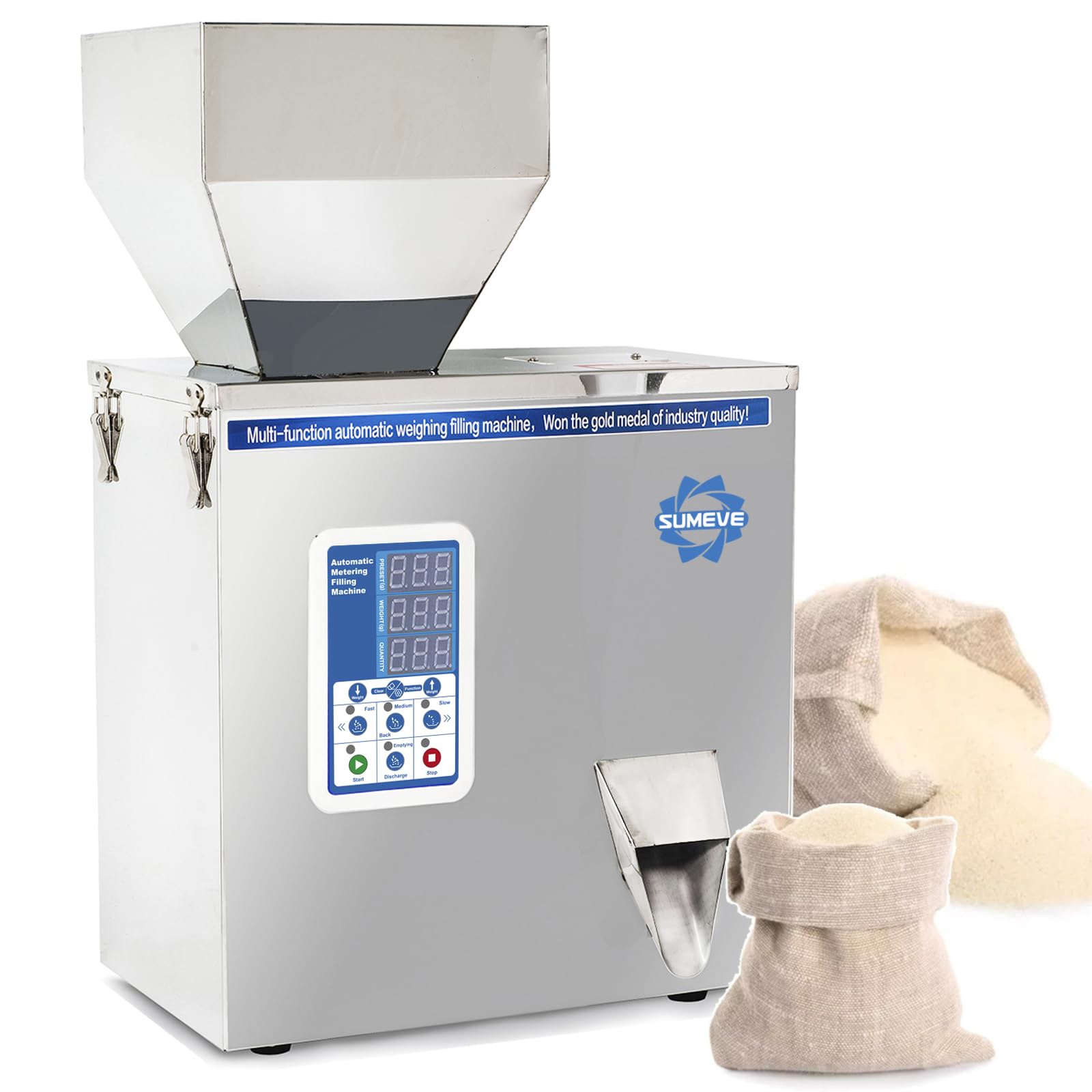 Automatic Powder Filling Machine for 1-200g (0.44 lb) - Multifunctional Particle Packaging Equipment for Spices, Coffee & Tea | Home & Commercial Use