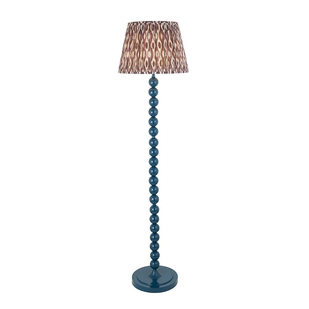 Auralis Ikat Floor Lamp with E27 Socket - Modern Handwoven Design for Living Room, Bedroom & Office Lighting