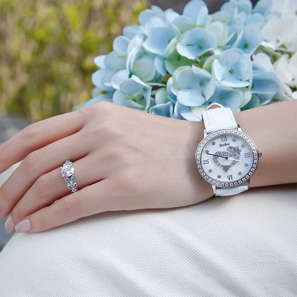 Jeulia 4.3 Carat Purple Amethyst Sterling Silver Butterfly Ring Set for Women - Personalized Bridal Wedding Engagement Eternity Promise Rings - Perfect for Valentine's Day, Anniversary & Special Occasion Gifts