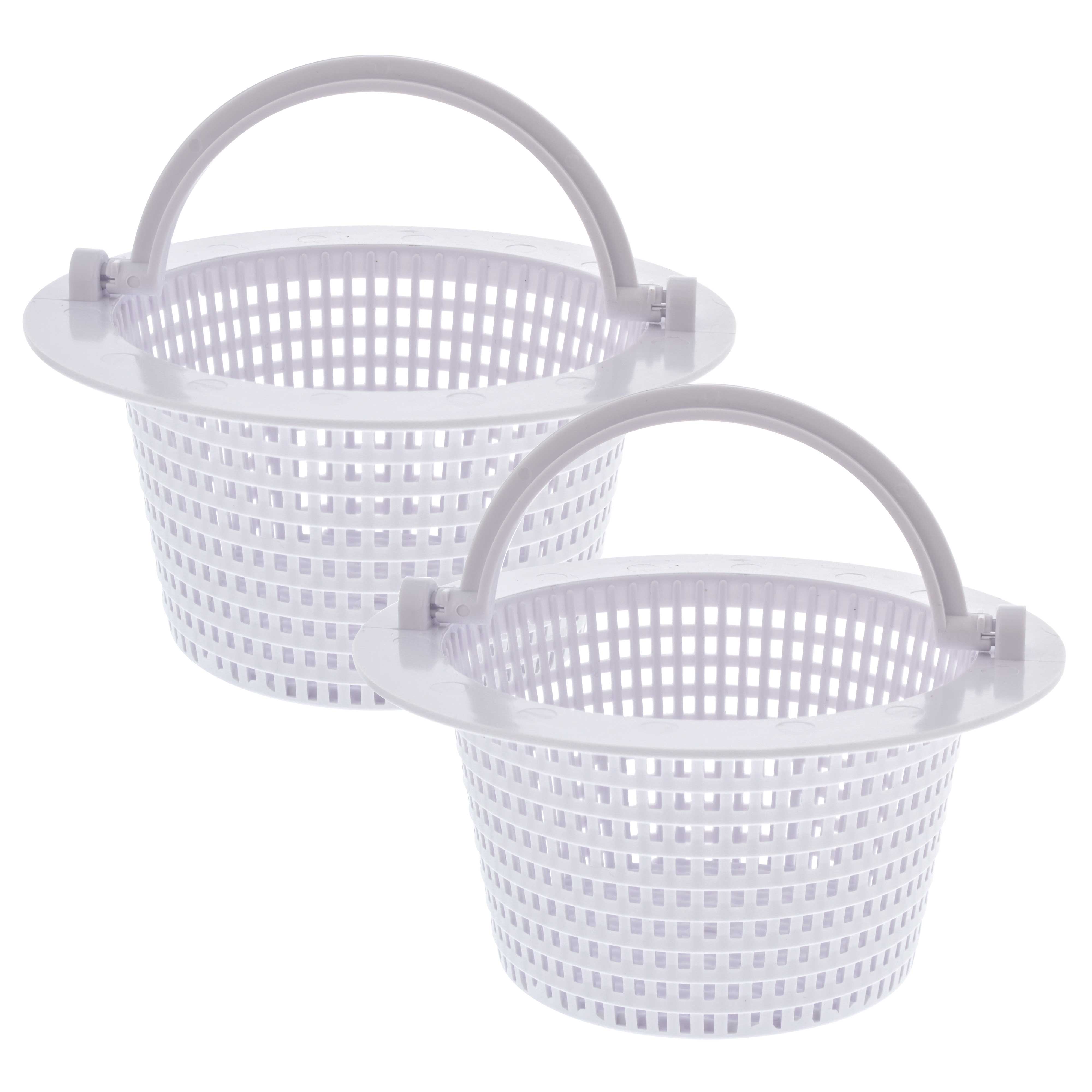 2-Pack Premium Pool Skimmer Baskets - Heavy Duty Floating Leaf Catcher for In-Ground & Above Ground Pools - Durable Mesh Filter Basket for Easy Pool Maintenance & Debris Removal