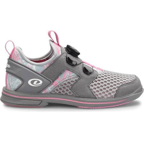 Dexter Women's DexLite Pro BOA Bowling Shoes - Grey/Pink Right Hand - Lightweight Comfort for Competitive & League Bowling