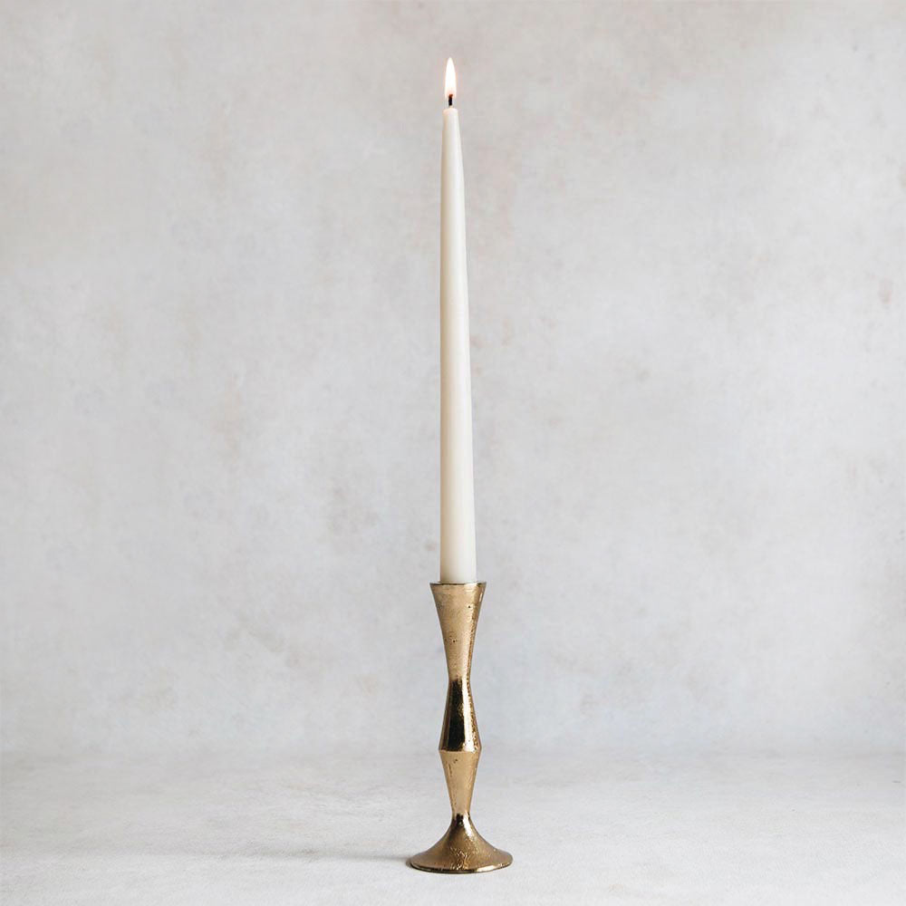 Hand Forged Brass Candlestick Holder - Tall Vintage Decorative Candle Holder for Dining Table, Wedding Centerpiece, and Home Decor
