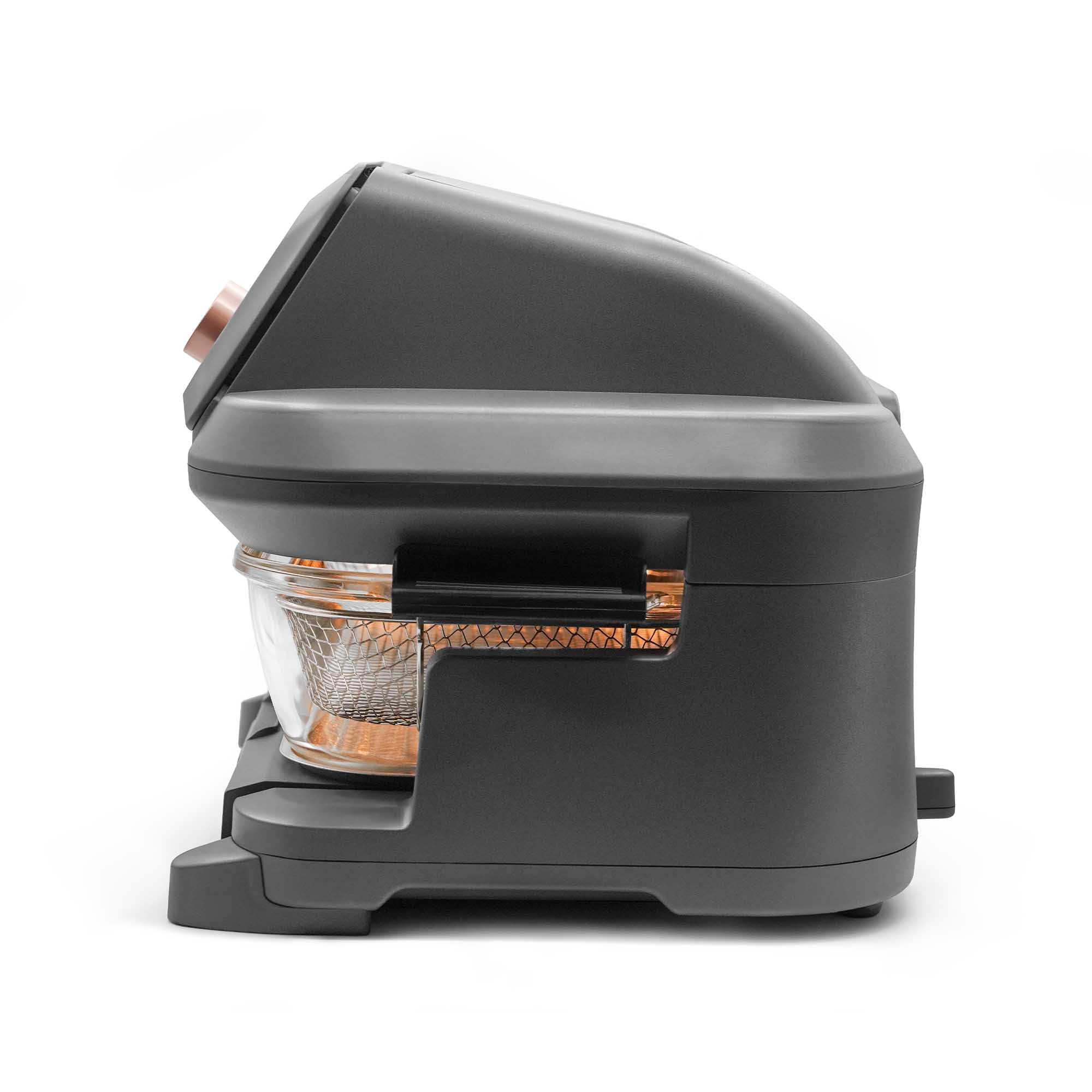 6 Quart Glass Air Fryer with Pull-Out Drawer & Lid - PFOA & PFAS-Free, 12 Preset Functions, Dishwasher Safe - Perfect for Baking, Roasting & Crispy Frying - Ideal for Family Meals, Healthy Cooking & Quick Weeknight Dinners