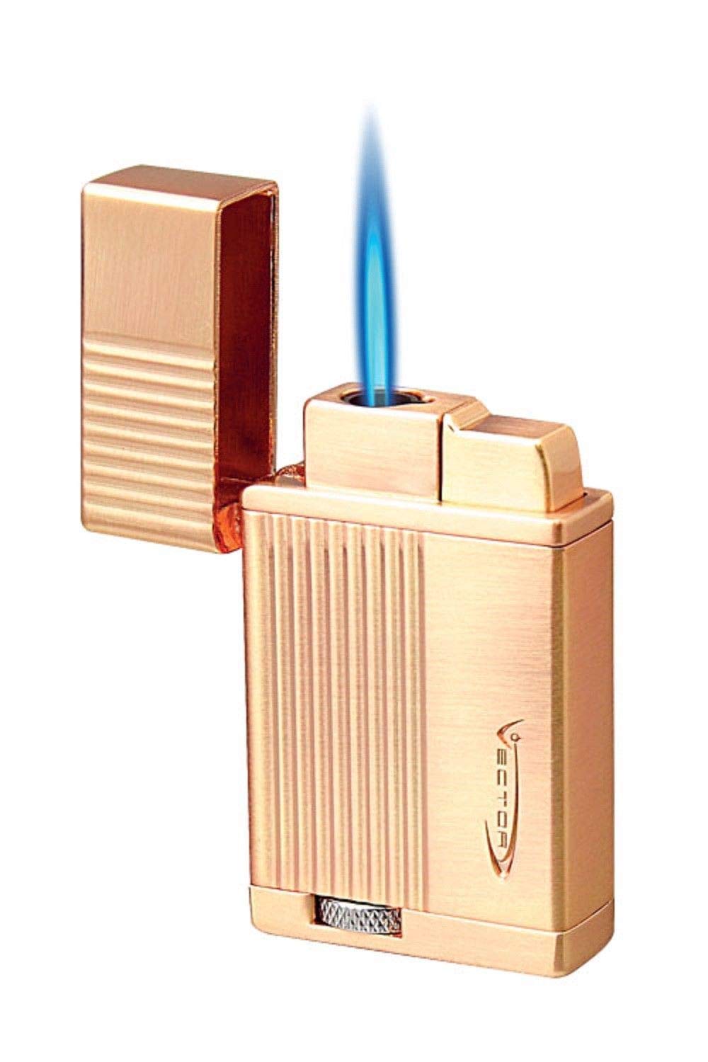 Vector ANTHEM Lighter - Premium Rose Gold Satin Finish, Windproof Butane Lighter for Cigars, Candles & Outdoor Use [VT-ANTHEM/03]