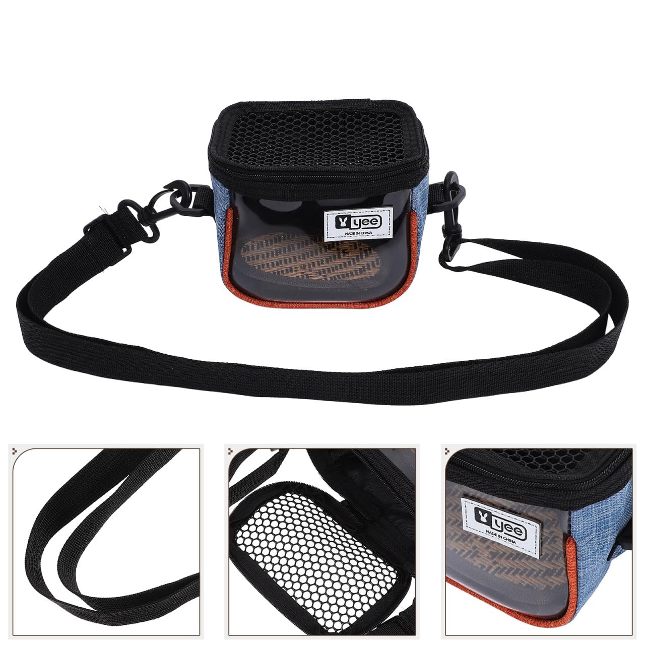 Durable Small Animal Carrier Bag - Messenger Style Pet Travel Organizer for Hamsters, Gliders & Small Pets | Black Lining Handbag Storage | Perfect for Outdoor Adventures & Airplane Travel