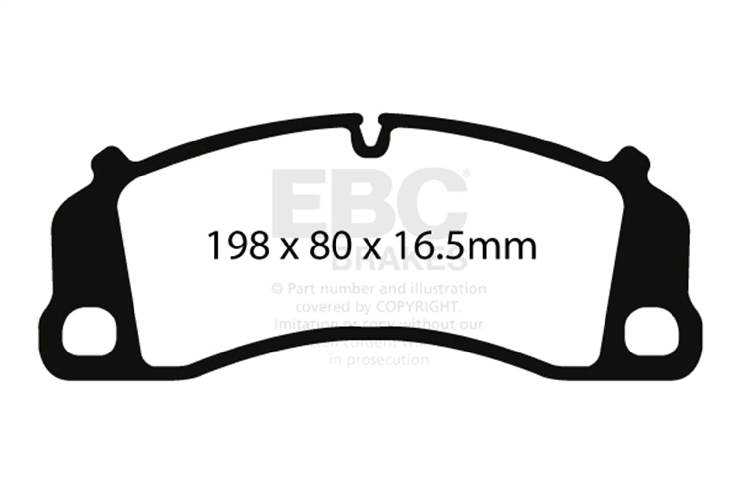 EBC Brakes DP32206C Redstuff Ceramic Brake Pads - High Performance, Low Dust, Quiet Braking for Cars, Trucks & SUVs - Perfect for Daily Driving & Track Use