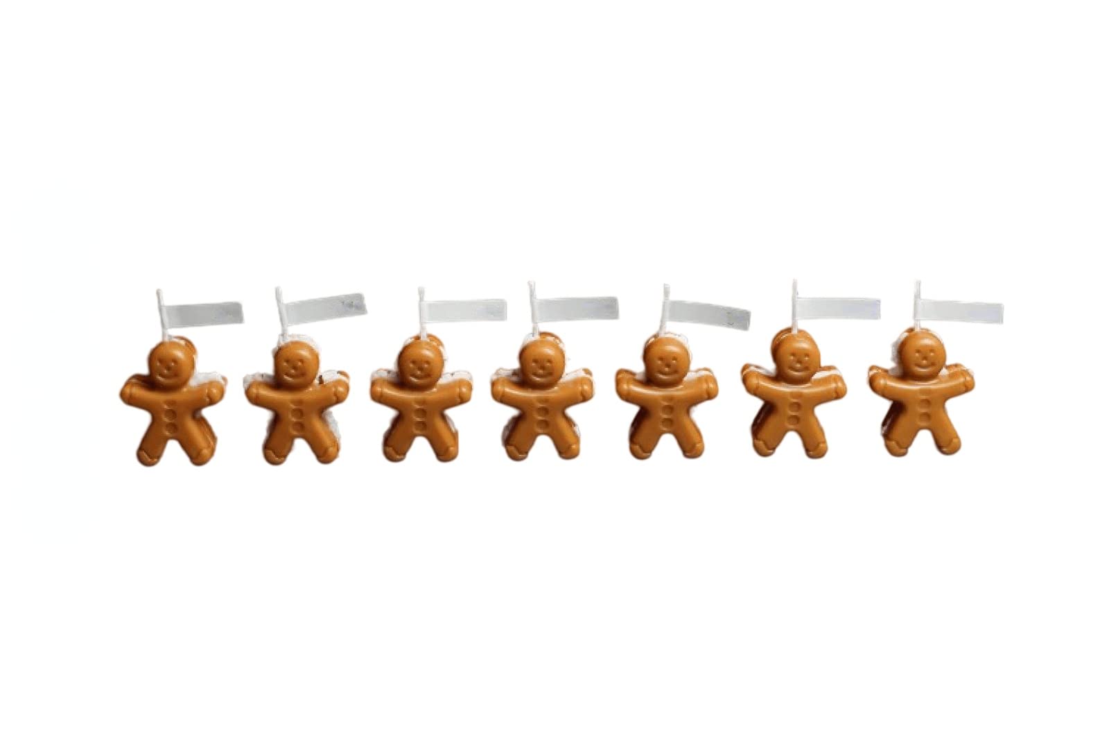 7Pcs Handmade Gingerbread Man Soy Wax Candles - Christmas Holiday Scented Candles for Aromatherapy, Home Decor & Photography Props - Perfect for Festive Gifts, Cozy Winter Nights & Holiday Parties