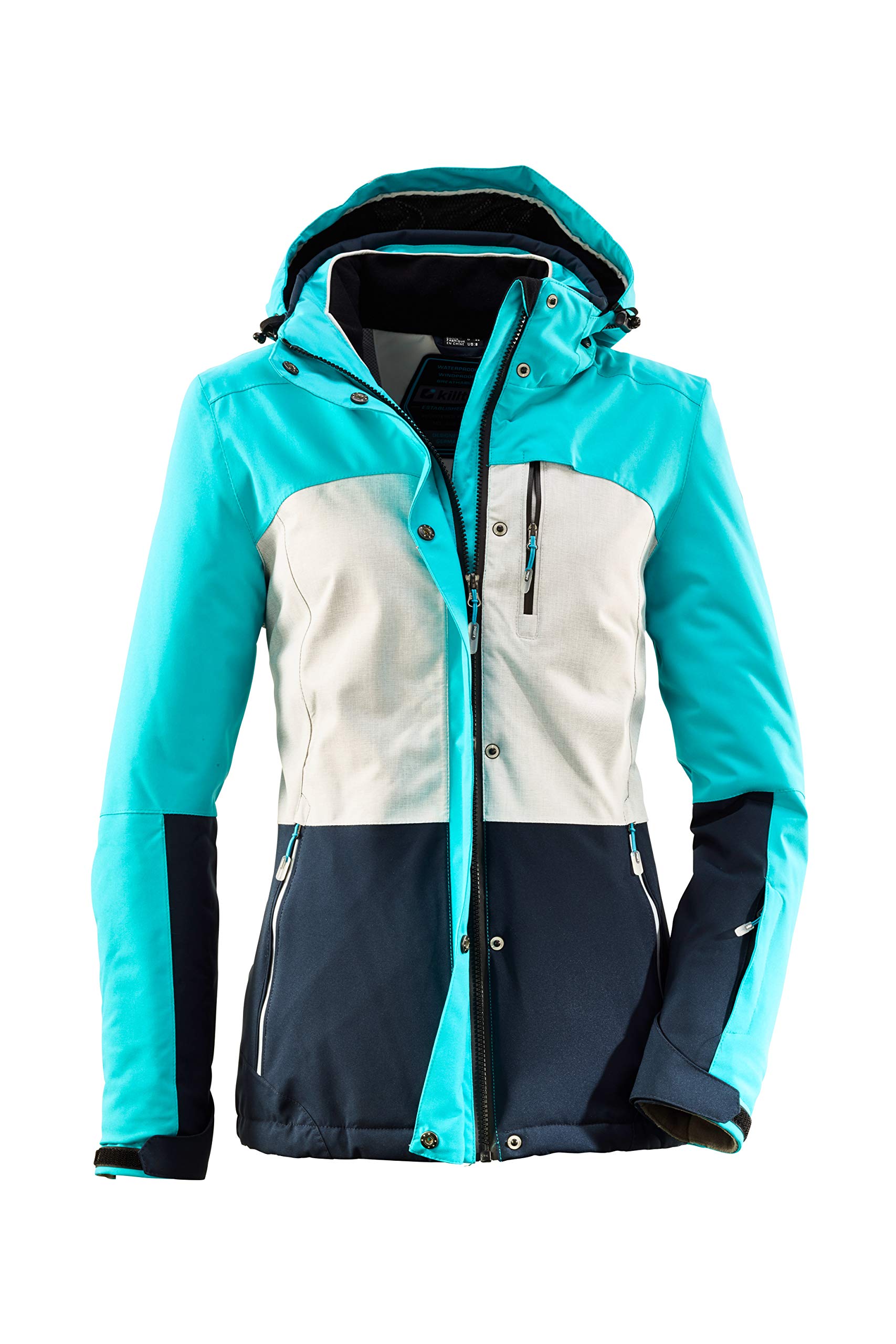 Killtec Women's Waterproof Winter Snow Jacket - Insulated Ski Coat for Cold Weather - Perfect for Skiing, Snowboarding & Outdoor Activities