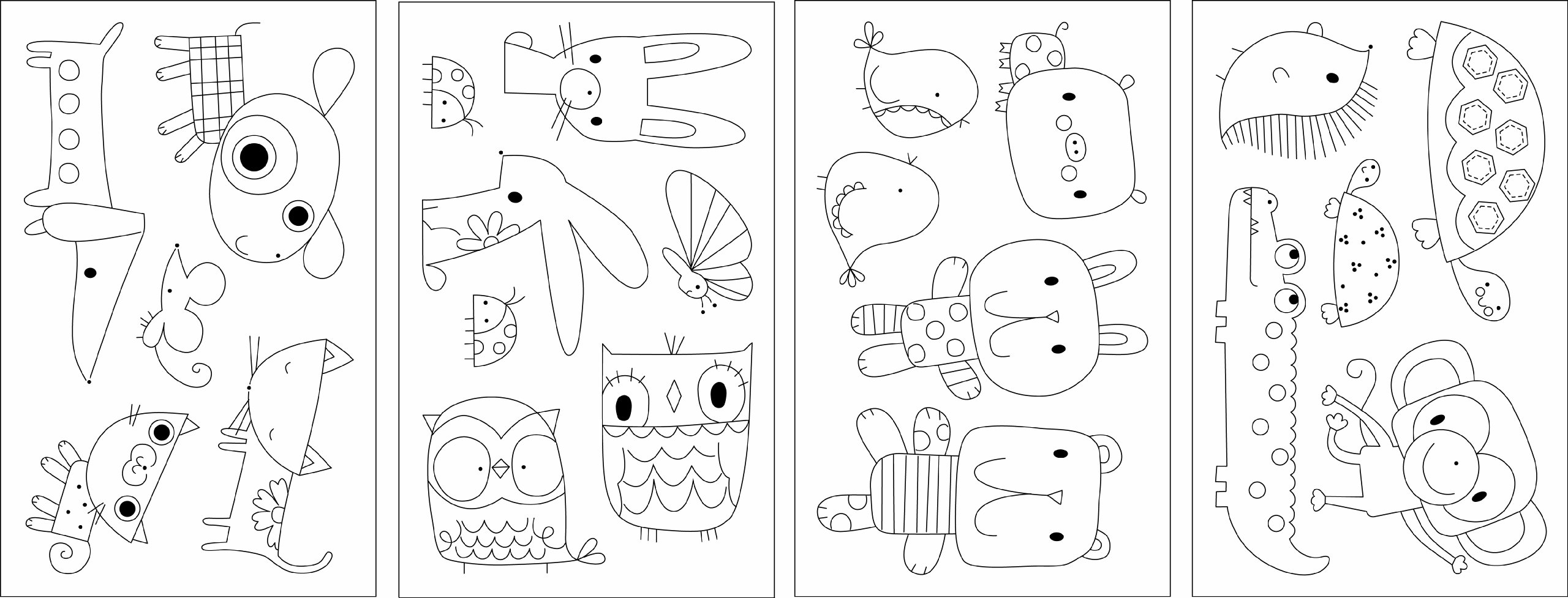 Sweet Animals Embroidery Transfer Patterns for Needlecrafts - DIY Home Decor, Gifts & Scrapbooking Projects