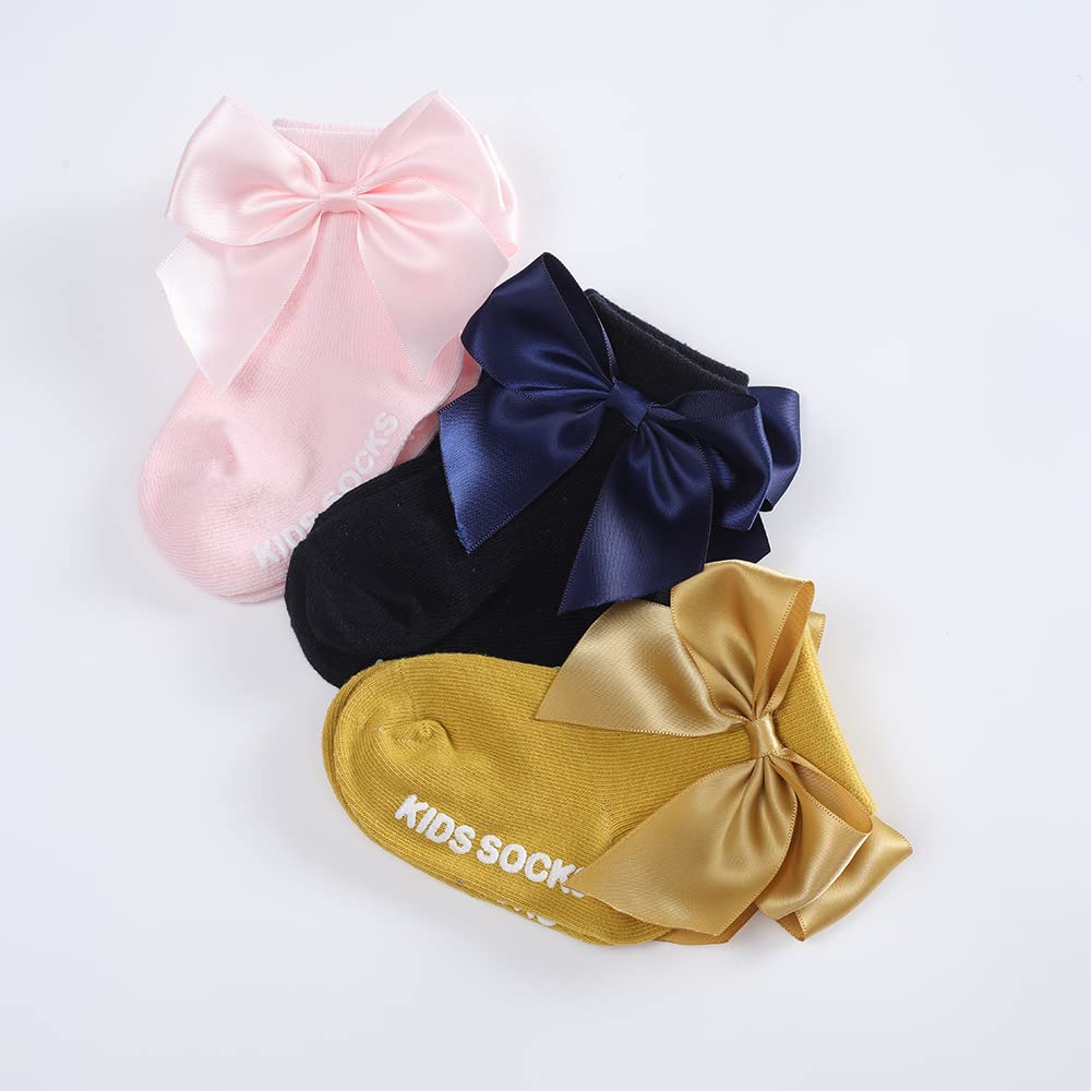 Toptim Baby Girls' Toddler Ankle Socks - Soft Breathable Cotton Casual Socks for Infants (6-Pack) - Perfect for Playtime, Daycare & Everyday Comfort