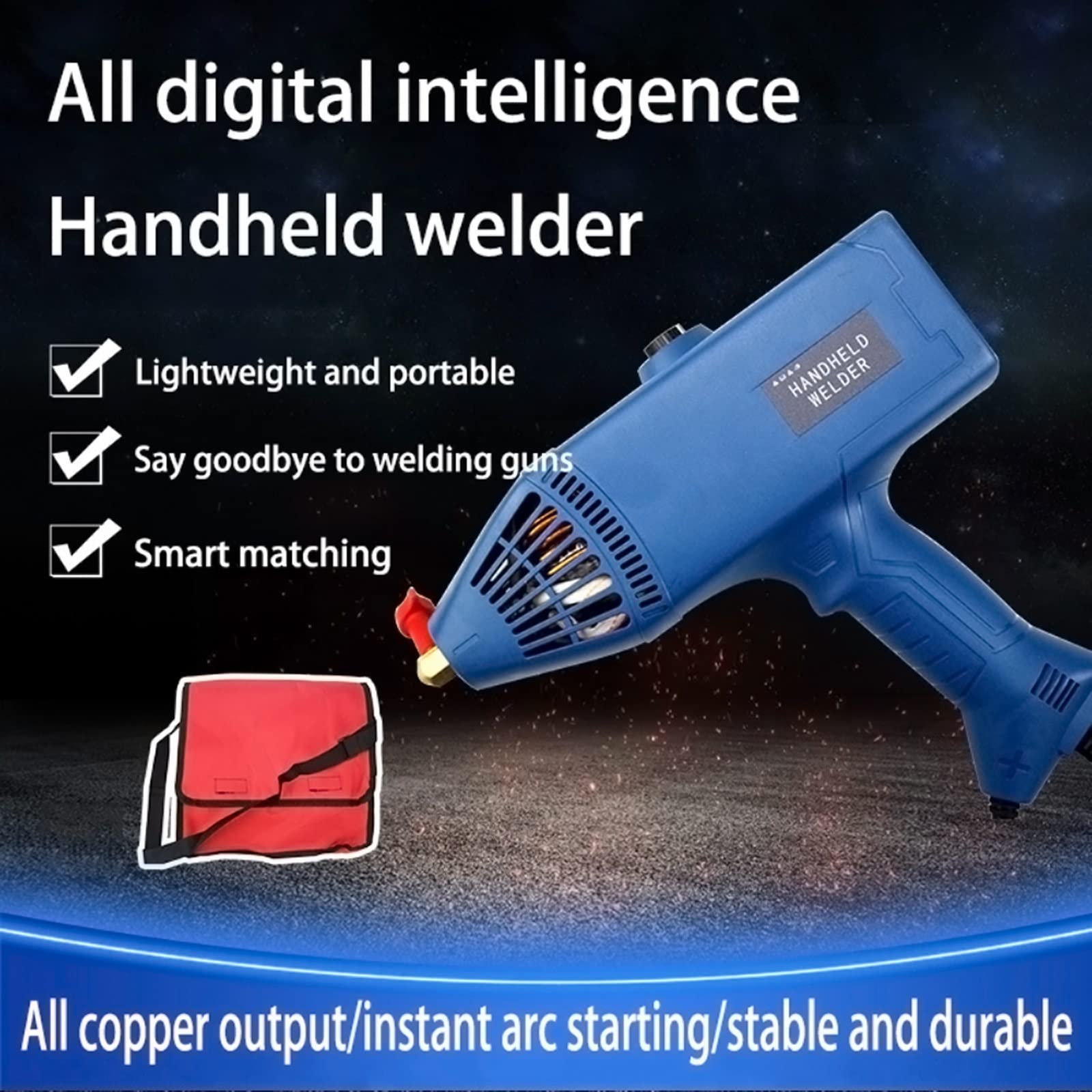 HBCHER 110V Portable Arc Welder Machine - Handheld Welding Equipment for DIY, Home Repairs & Metal Fabrication | Compact & Lightweight Design