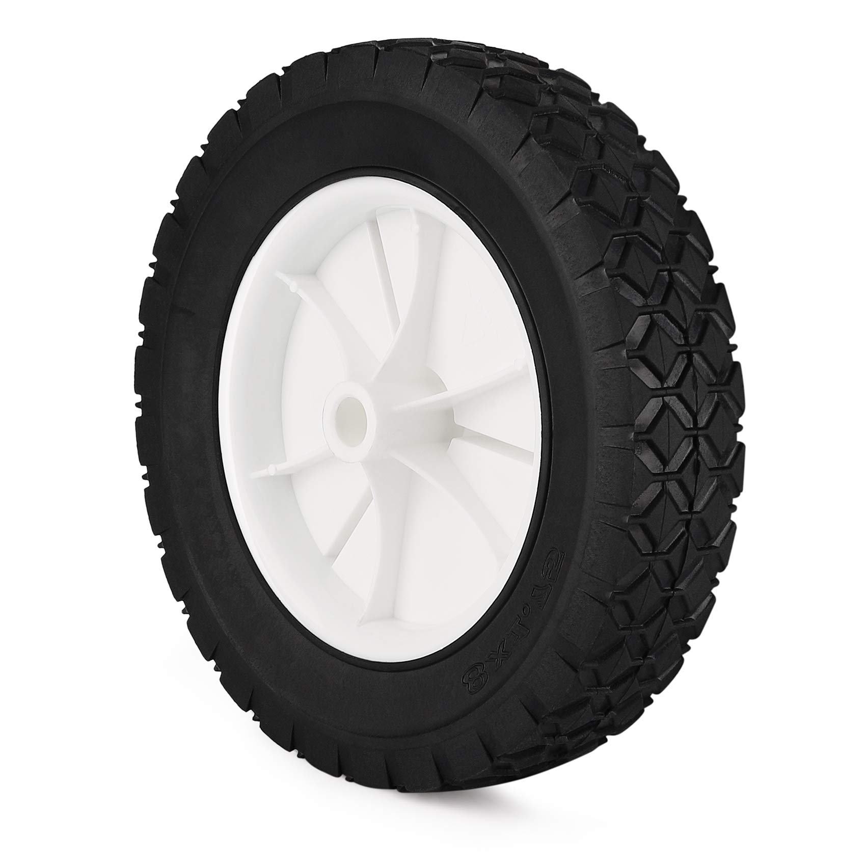 2PCS Universal Plastic Wheels 72-108 Oregon Replacement for Craftsman AYP MTD Lawn Mower - Fits Radio Flyer Wagon, BBQ Grill, Trash Can, Hand Truck & Lawn Sprayer - Durable Outdoor Utility Wheels for Garden Equipment and Yard Tools
