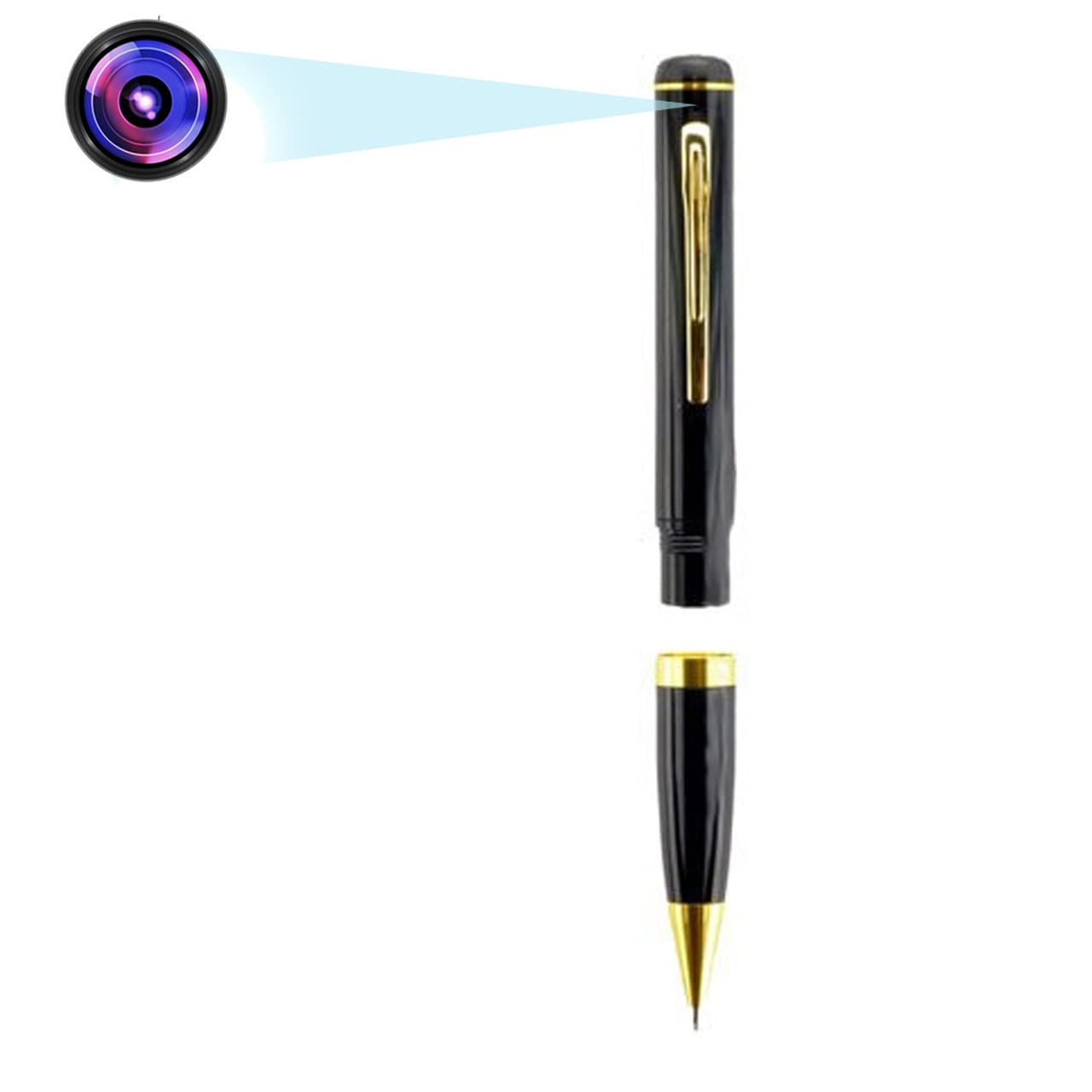720P Mini Wireless Hidden Camera - Motion Activated Rechargeable Spy Pen with 128GB MicroSD Support | Personal Security, Home Surveillance & Office Monitoring Device