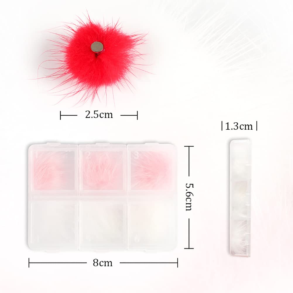 12 Pcs 3D Fluffy Nail Pom Balls - Magnetic Detachable Soft Plush Ball Charms for Nail Art DIY Manicure Decoration | Perfect for Salon, Home Use & Gift Giving
