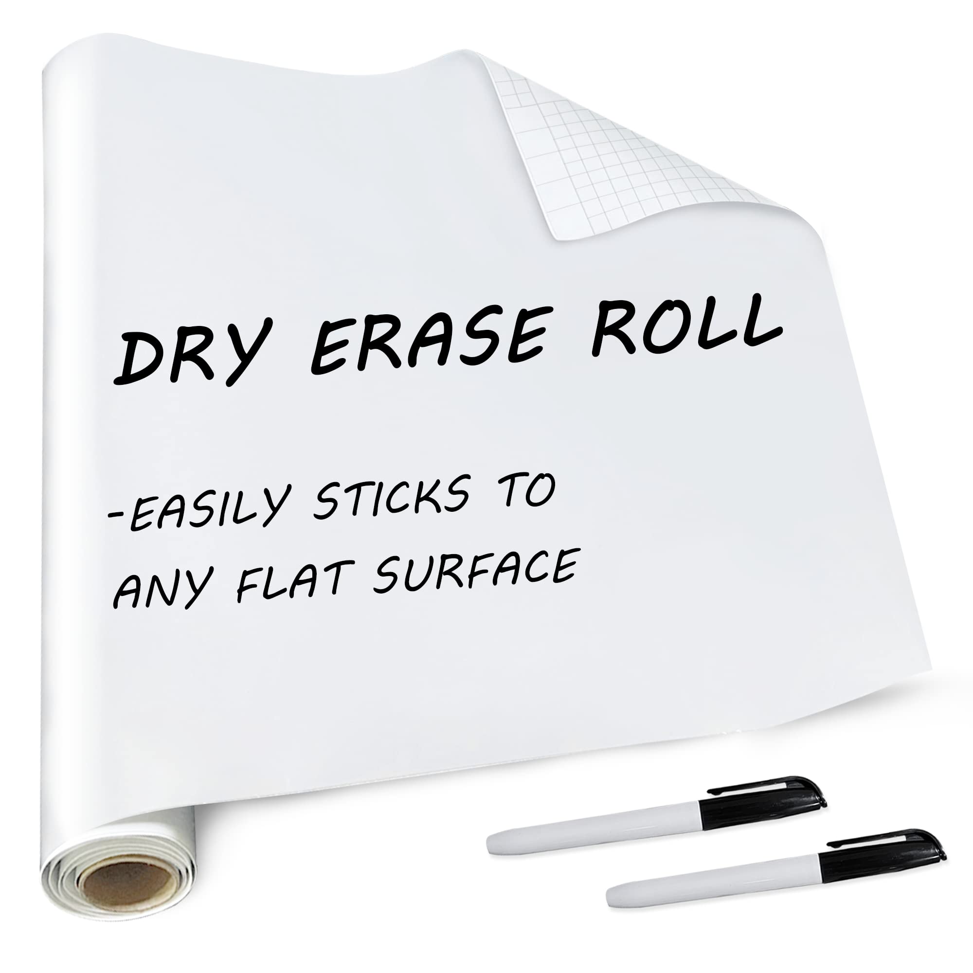 T&W SAME FILM Whiteboard Sticker for Wall - Self Adhesive Dry Erase Board Paper with 1 Marker - 17.3