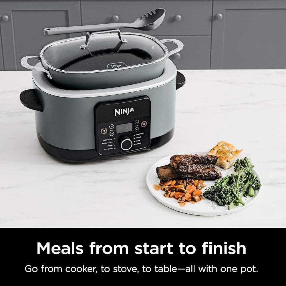 Ninja MC1001 Foodi PossibleCooker PRO 8.5 Quart Multi-Cooker Pressure Cooker | Certified Refurbished with Home Essentials Warranty | Perfect for Meal Prep, Slow Cooking & Family Dinners