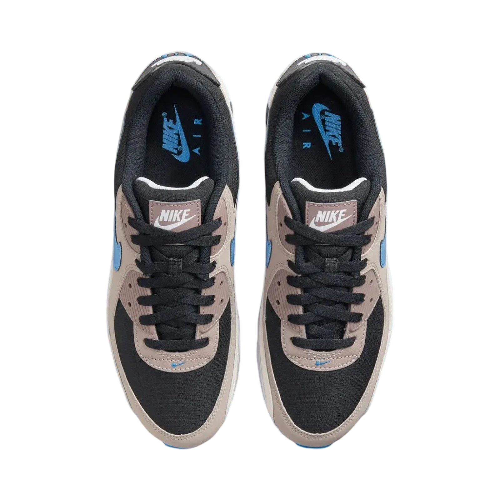 Nike Air Max 90 Running Shoes - Men's Malt Blue Slate Black Taupe Haze Sneakers for Casual Wear, Gym & Street Fashion
