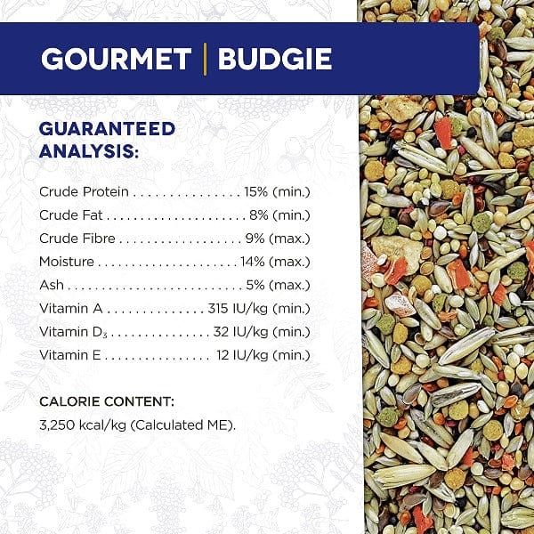 Premium HARI Gourmet Budgie Seed Mix - 1kg Nutrient-Rich Bird Food for Parakeets & Small Birds | Perfect for Daily Feeding & Treats at Home or Aviary