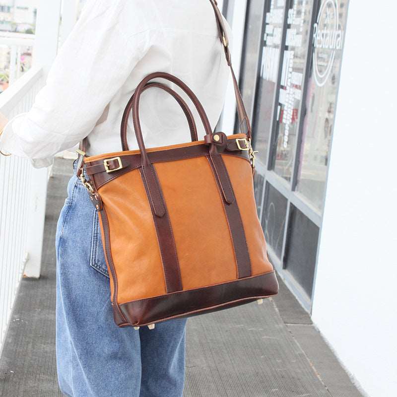 Premium Italian Leather Work Tote Bag for Women - Durable & Stylish Professional Office Bag, Business Commuter & Travel Carryall - Perfect for Laptops, Files & Everyday Essentials