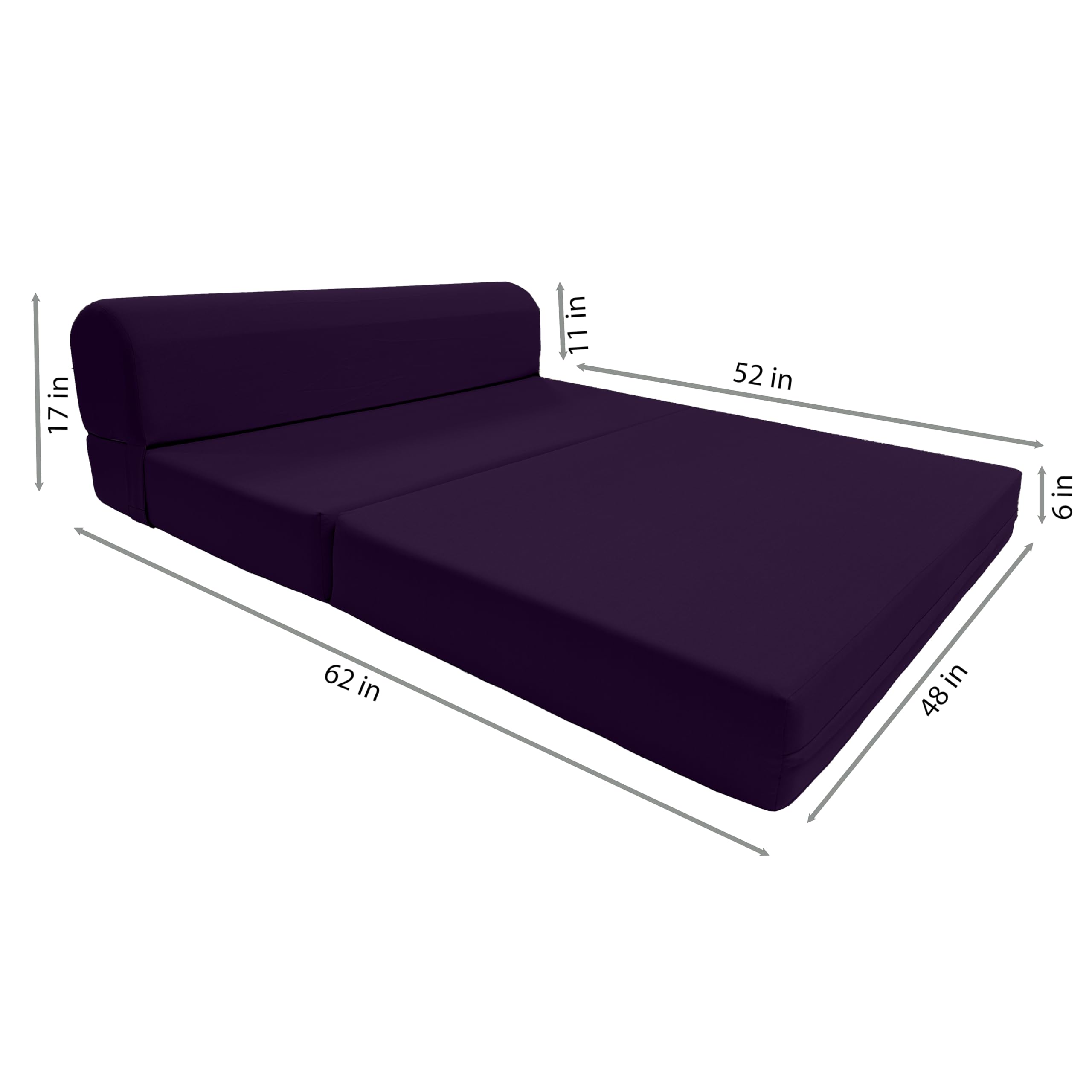 D&D Futon Furniture Sleeper Chair Folding Bed - Convertible Studio Sofa Guest Bed with High Density Foam Mattress (72