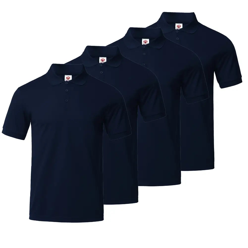 4 Pack Men's Collared Shirts - Comfortable Business Casual Button Down Shirts for Office, Work & Formal Events | Wrinkle Resistant & Breathable Fabric