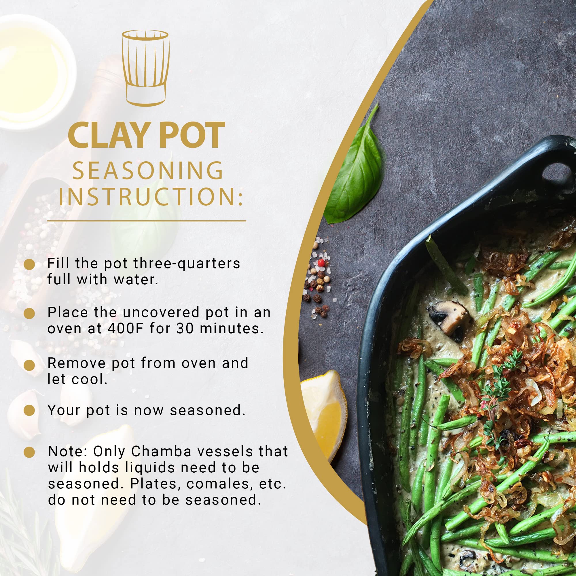 Premium Chamba Black Clay Roasting Pan - Handcrafted Square Clay Cookware for Baking, Roasting & Serving - Extra Large 10
