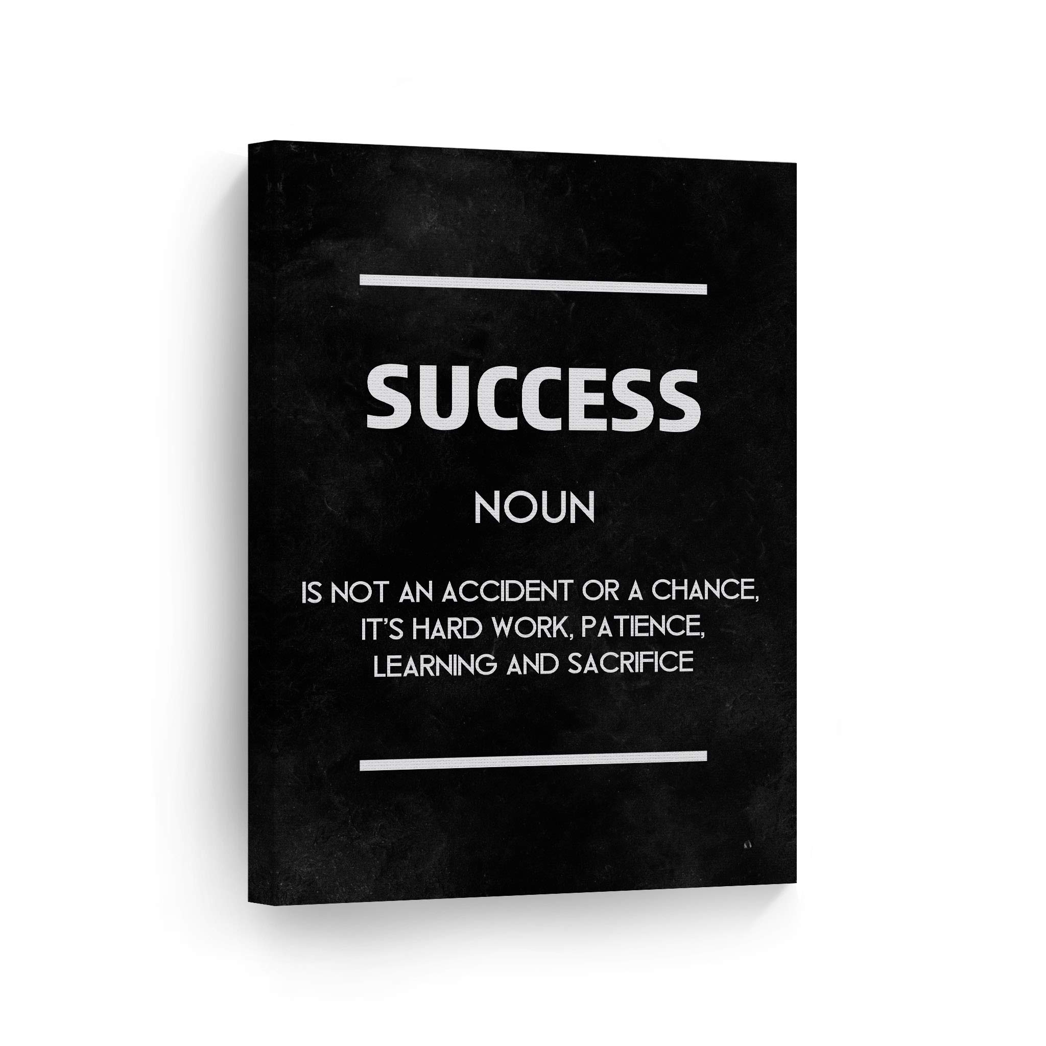 Success Definition Dictionary Black Motivational Canvas Wall Art - Inspirational Entrepreneur Quote Print - Modern Office & Living Room Decor - Ready to Hang 36x24 - Perfect for Home Office, Study Room & Business Gifts