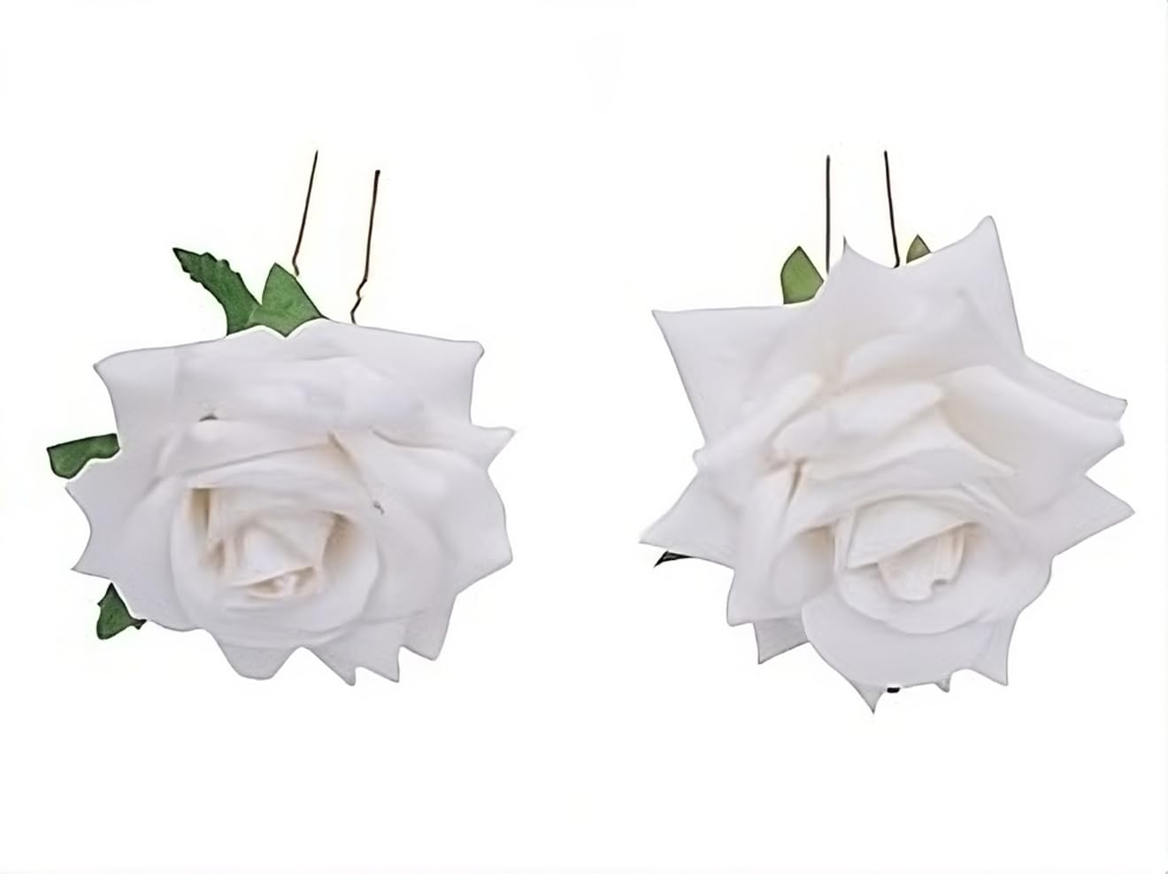 SUKAINA TRENDS Velvet Rose Hair Pins for Women - Bridal Hair Accessories Set (4 Pieces, White) | Perfect for Weddings, Baby Showers, Parties & Special Occasions