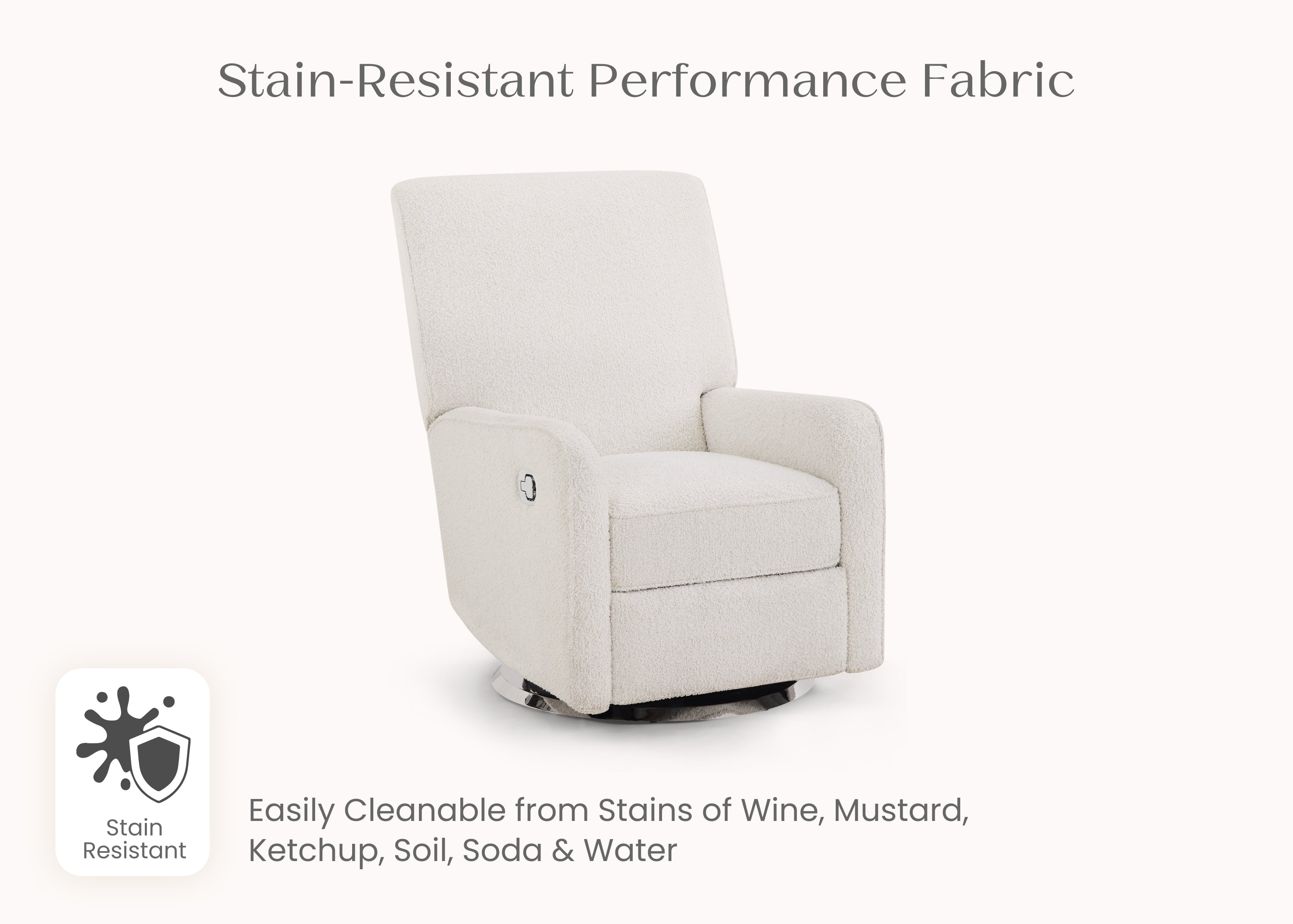 Nest Nursery Swivel Recliner Chair - 360° Rotating Glider Rocker with Lumbar Support for Nursing, Feeding & Relaxing - Perfect for Baby Nursery, Breastfeeding & Nursery Decor