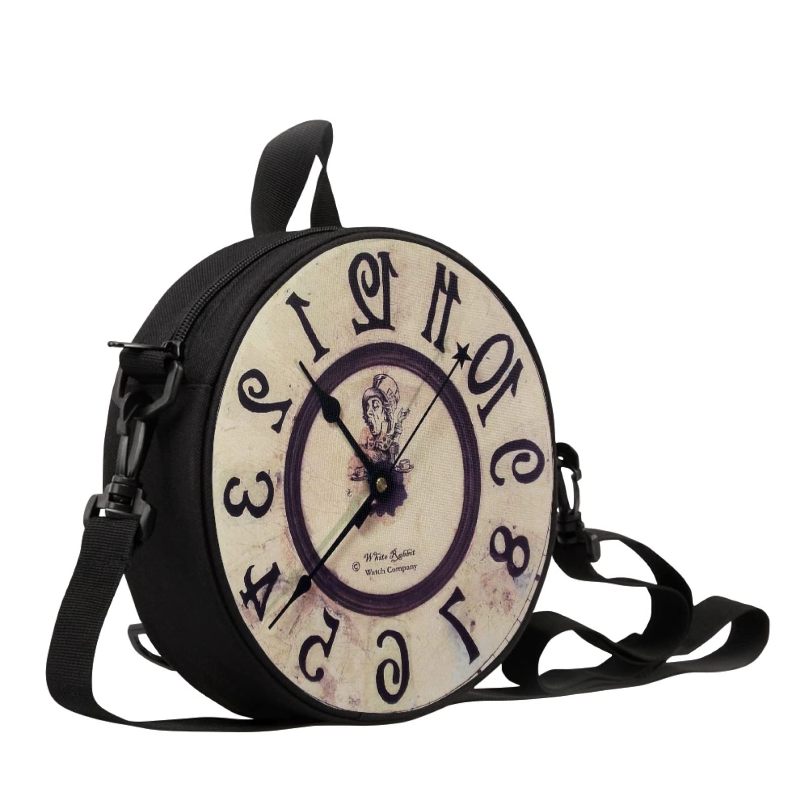 Stylish Women's Round Clock-Shaped Zipper Purse - Fashionable Tote & Shoulder Handbag for Women, Perfect Gift for Mom & Girlfriend | Ideal for Work, Travel & Everyday Use