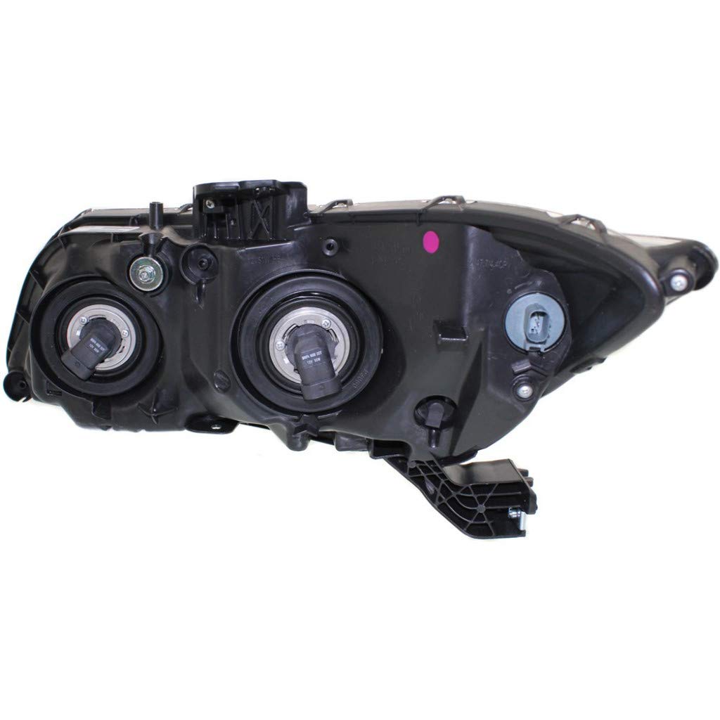 2012 Honda Civic Headlight Assembly - Passenger Side with Bulbs & Black Housing (HO2503145) | Direct Fit Replacement for Improved Night Visibility | Perfect for Daily Commuting & Road Trips