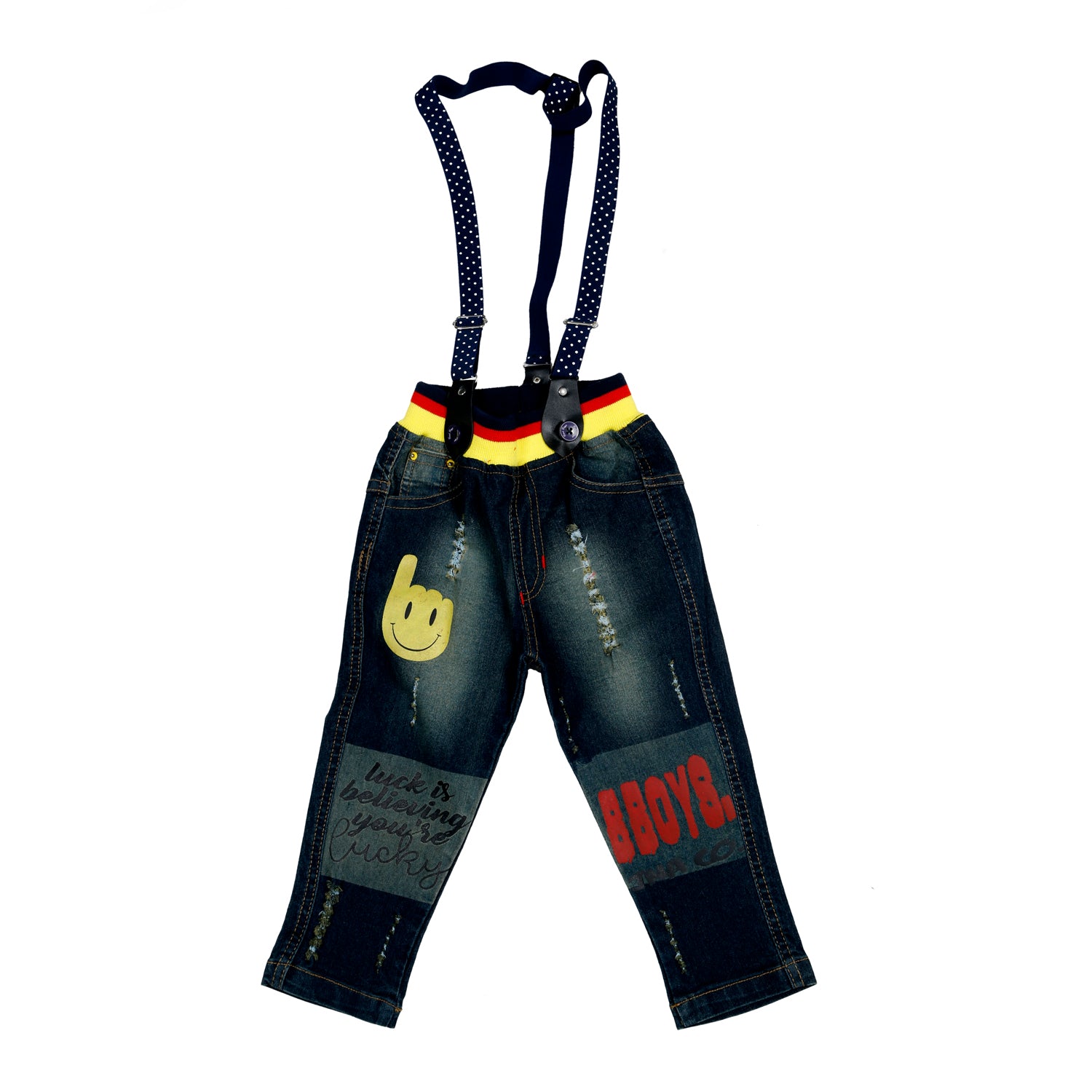 Smile Emoji Suspenders Set - Fun & Stylish Elastic Braces for Men & Women - Perfect for Costumes, Parties & Casual Outfits