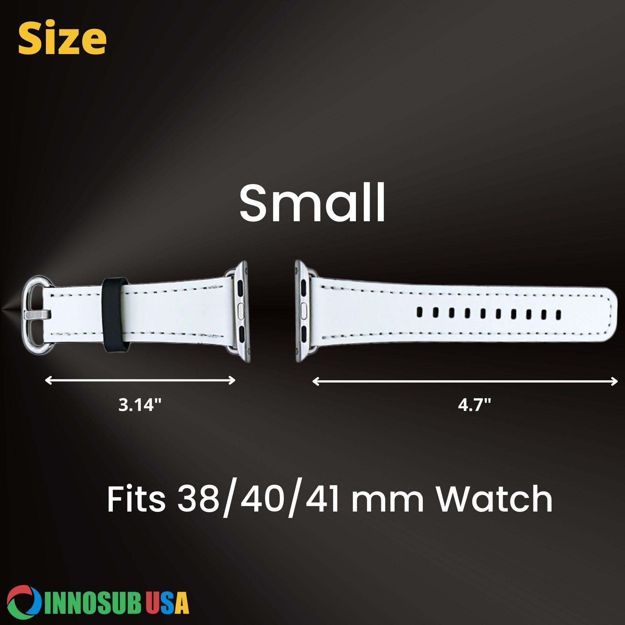 Premium Sublimation Watch Band for Apple Smartwatch (38-41mm & 42-45mm) - DIY Custom Printed PU Leather Strap for Sublimation Printing - Perfect for Personalized Gifts & Fashion Accessories