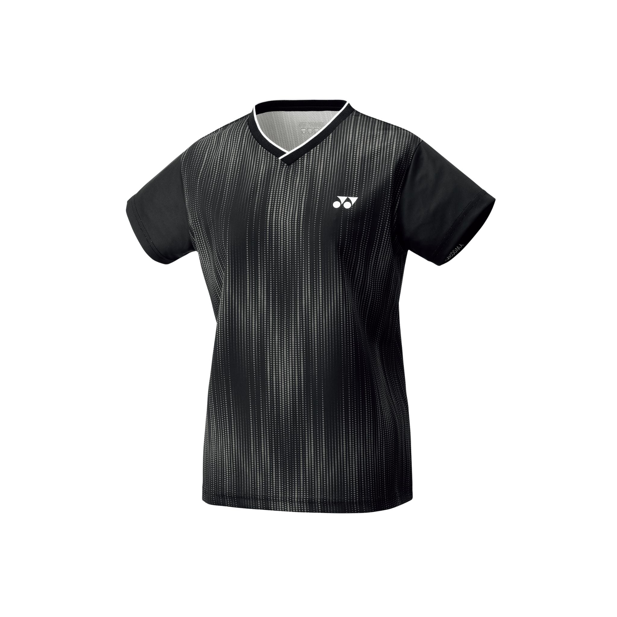 Yonex YW0026 Women's Performance Crew Neck Team Shirt - Breathable Moisture-Wicking Tennis Volleyball Jersey [Black] - Perfect for Sports Training & Team Uniforms