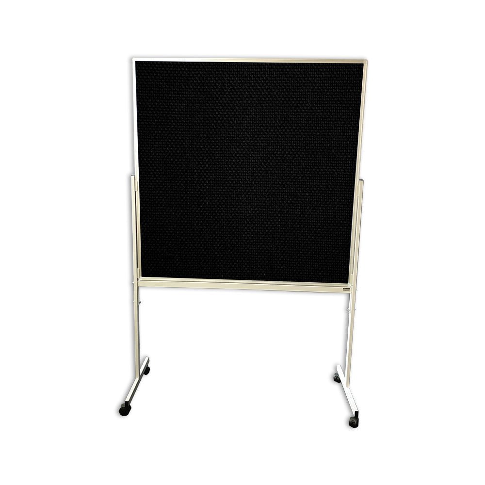 600mm High Double Sided Mobile Pinboard with Wheels - Cork Bulletin Board for Office & Classroom - Whiteboard & Fabric Options - Perfect for Presentations & Organization