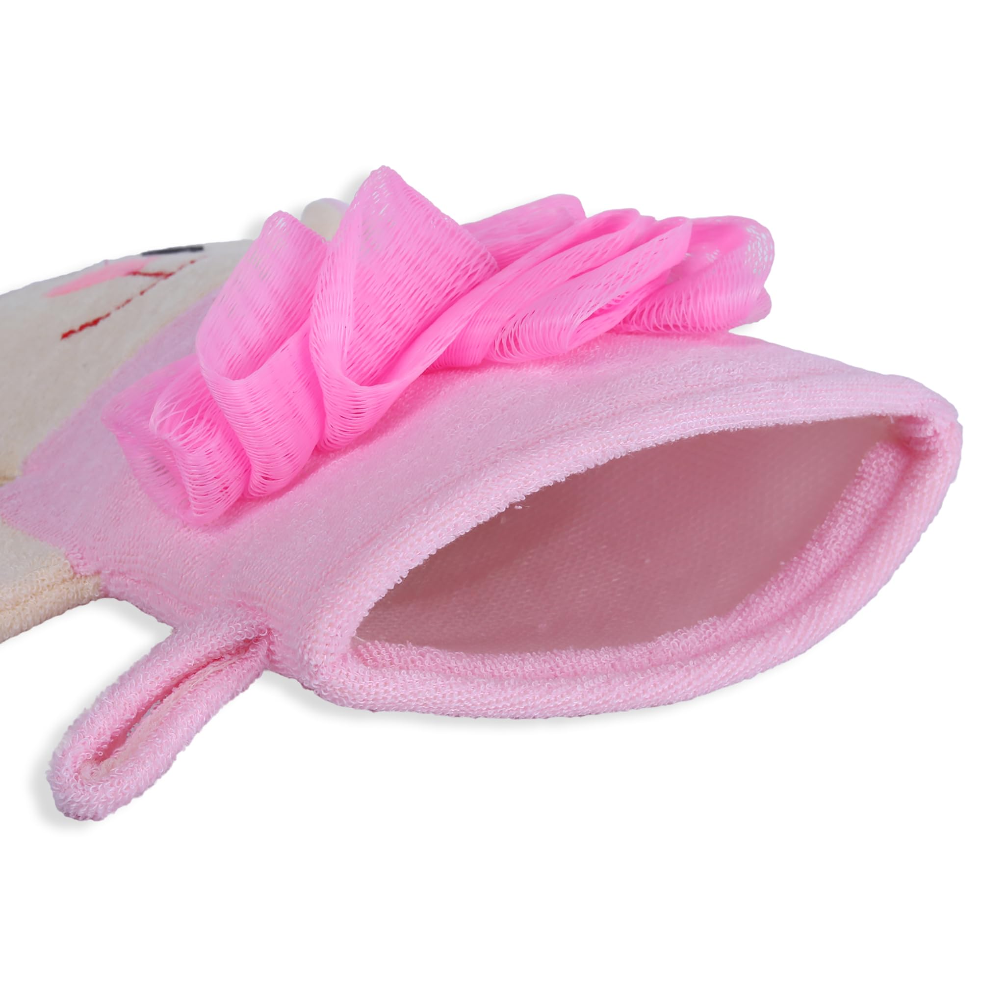 Baby Cow Hand Puppet Wash Mitt for Kids - Soft Terry Cloth Bath Gloves for Baby & Toddler Care