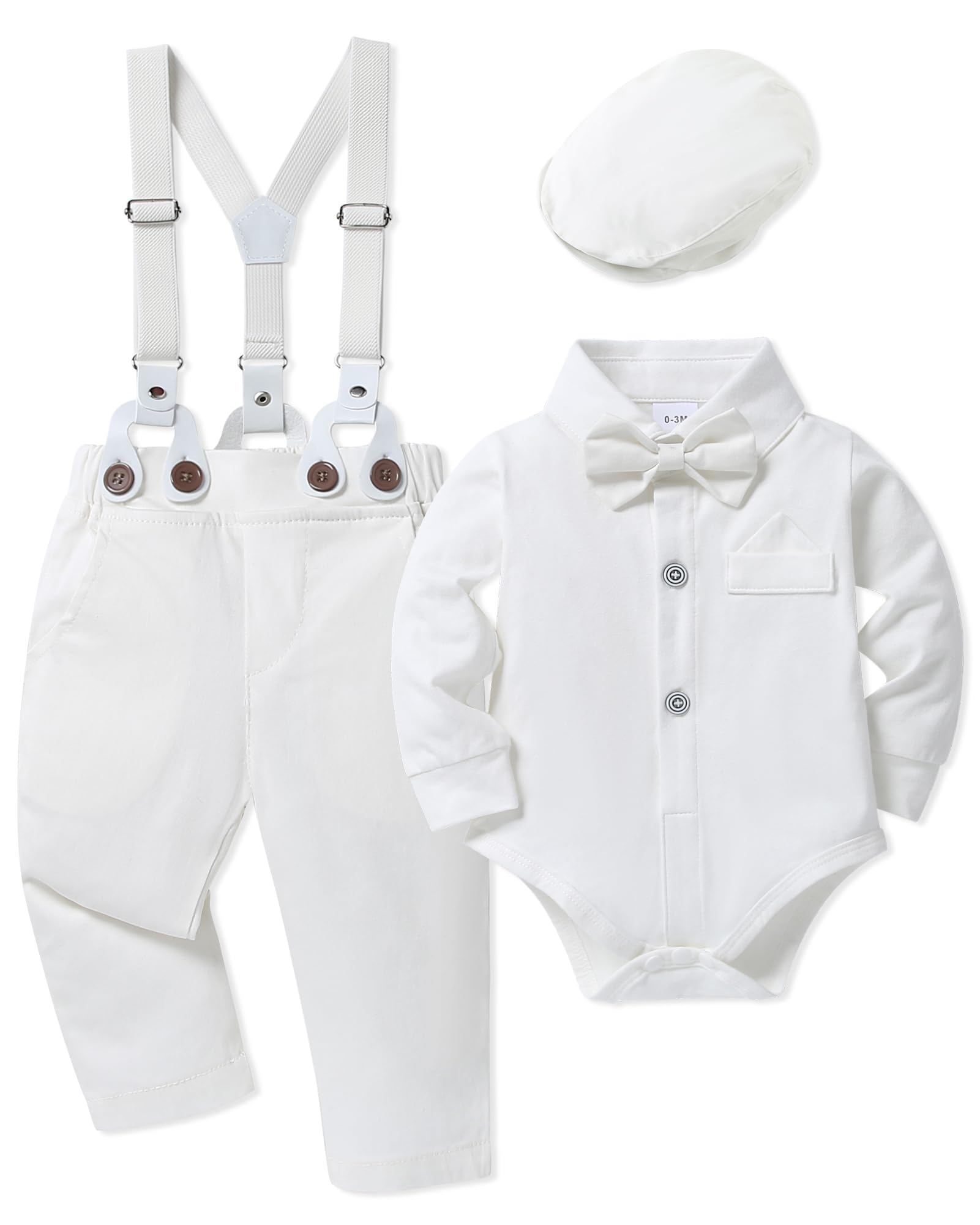 SANMIO Baby Boy Clothes 0-24 Months - 4-Piece Suit Set for Baptism, Easter & Christmas Outfits | Soft & Comfortable Formal Wear for Special Occasions