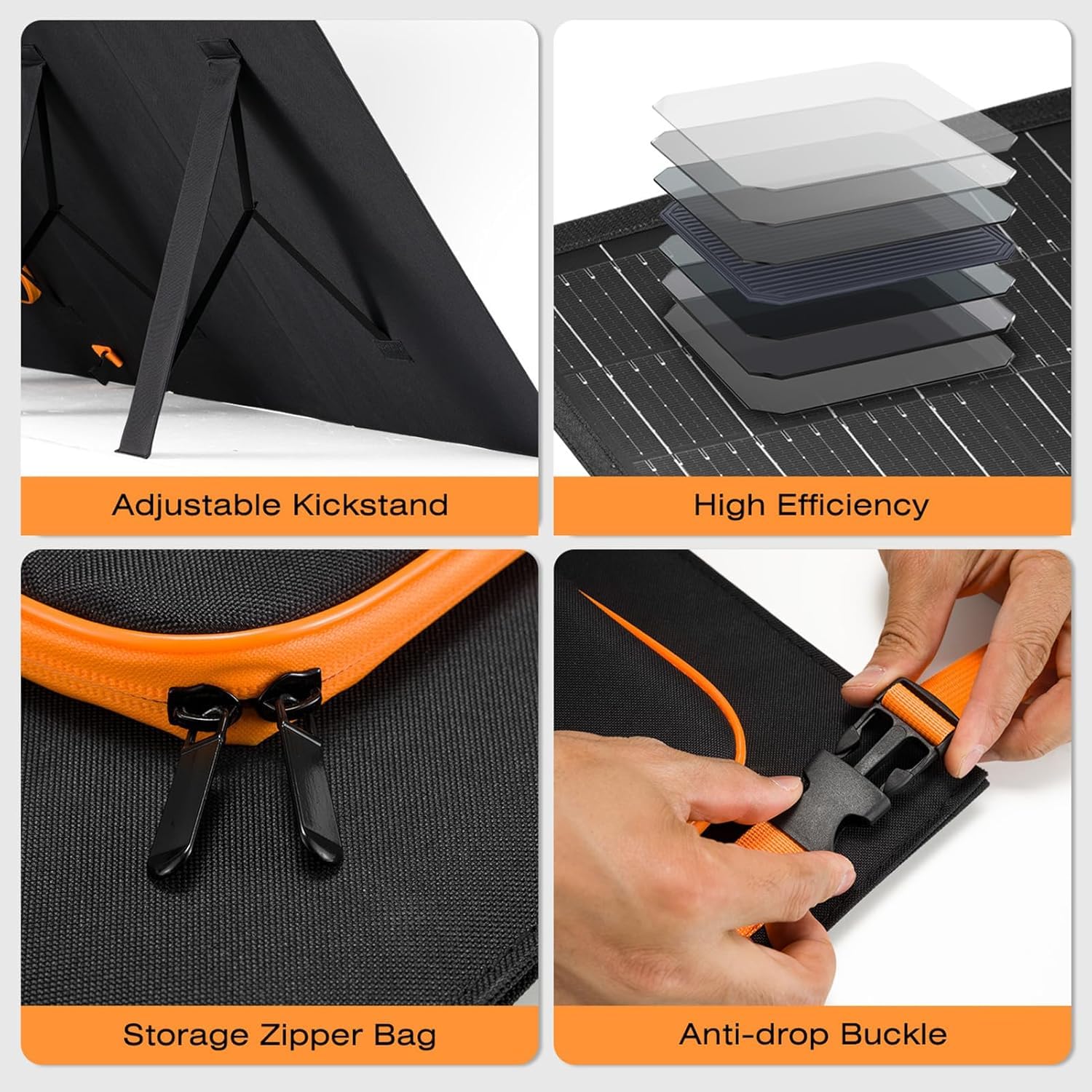 1000W Foldable Solar Panel - Portable Solar Suitcase with 25% High Efficiency, Durable & IP67 Waterproof - Ideal for Power Stations, RV, Camping, Off-Grid Living, Hurricane Preparedness, and Emergency Blackout Power Supply