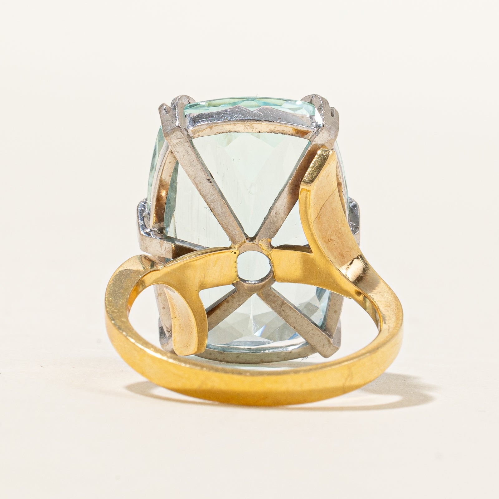 20.00ct Aquamarine Cocktail Ring for Women - Size 8.25 - Elegant Statement Jewelry for Parties, Weddings & Special Occasions