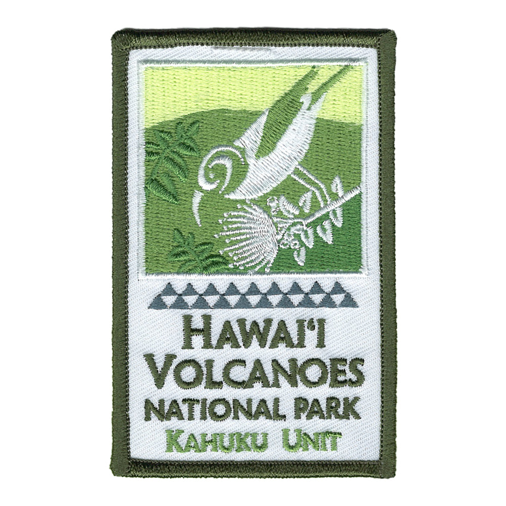 Hawaii Volcanoes National Park Kahuku Unit Embroidered Patch - Official Logo Iron-On or Sew-On Badge for Jackets, Hats, Backpacks & Collectors