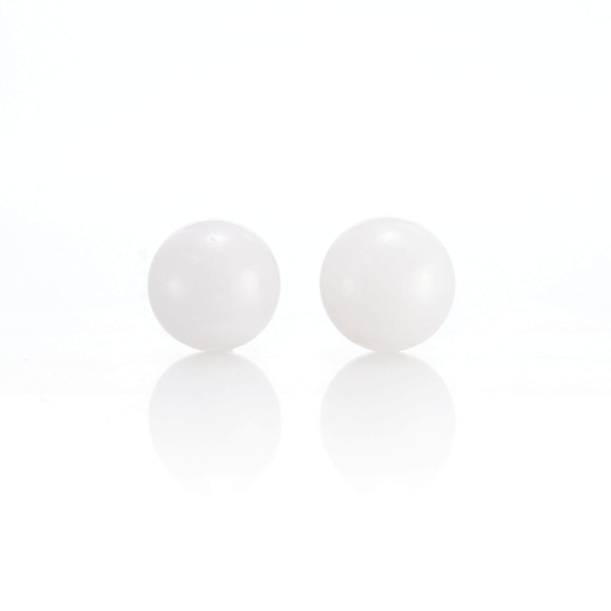 10mm White Jade Stud Earrings for Women - Natural Stone Jewelry Gift for Her - Perfect for Weddings, Parties & Everyday Wear