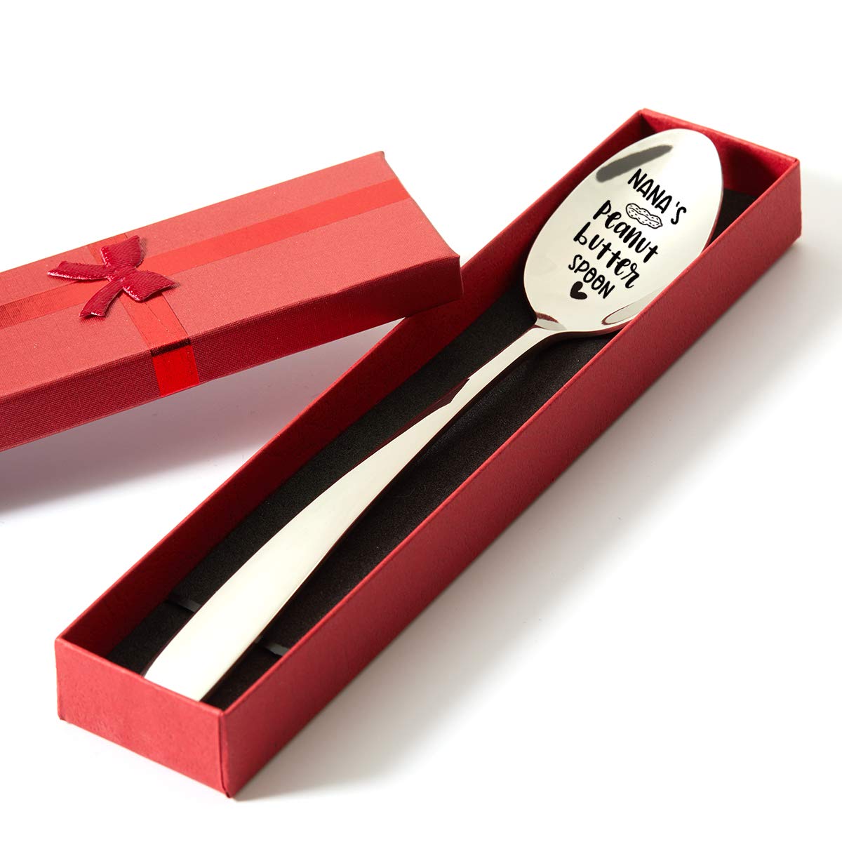Funny Engraved Stainless Steel Peanut Butter Spoon - Perfect Gift for Nana from Grandkids, Grandson | Unique Birthday, Valentine's Day, Mother's Day & Christmas Present for Peanut Butter Lovers | Great for Spreading, Baking & Snacking