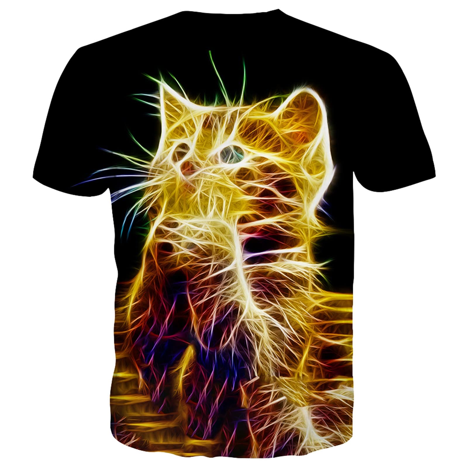 Yasswete Unisex 3D Printed Graphic T-Shirts for Men & Women - Comfortable Short Sleeve Casual Tops for Streetwear, Parties & Everyday Wear