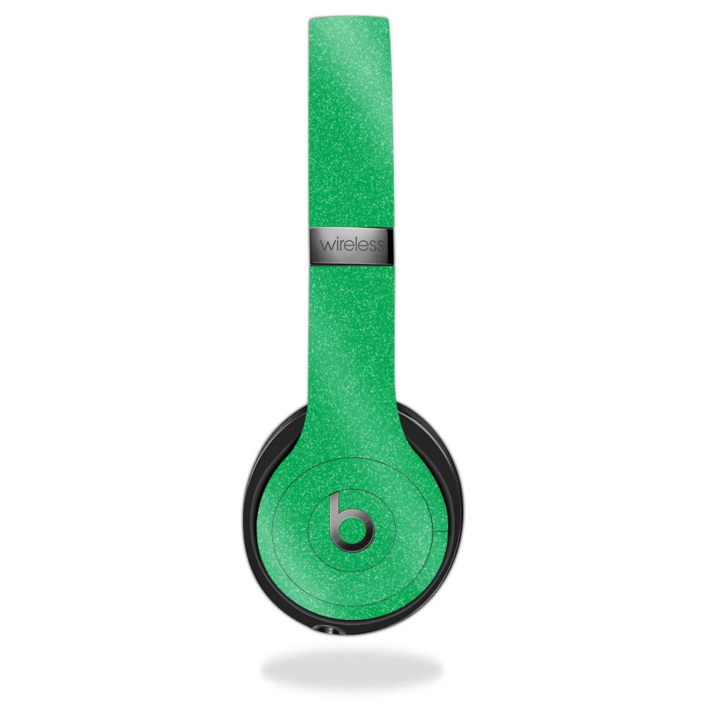 MightySkins Glossy Glitter Skin Cover for Beats Solo 3 Wireless Headphones - Green | Protective & Durable High-Gloss Glitter Vinyl Wrap | Easy to Apply, Remove & Change Styles | Made in USA | Perfect for Music Lovers, Gym & Travel Protection