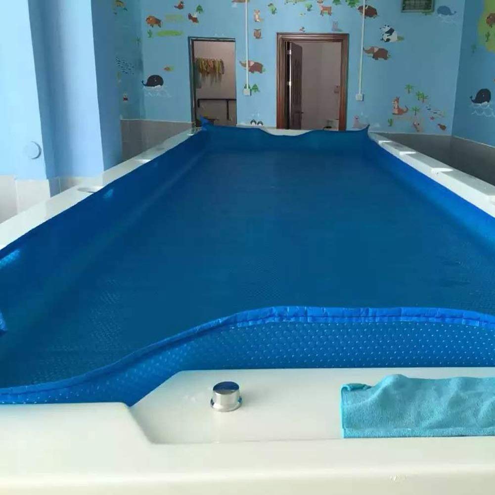 Solar Pool Cover 6ft×10ft - HYDT Above Ground Swimming Pool Cover, Floating Rectangle PE Blue Bubble Insulation Cover with Grommets for Heat Retention & Dust Protection - Perfect for Backyard, Inground & Above Ground Pools