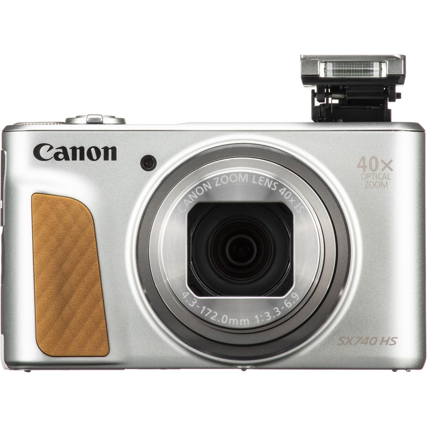 Canon PowerShot SX740 HS 20.3MP Digital Camera with 40x Optical Zoom - Silver (Renewed) + SanDisk 64GB Memory Card, 12