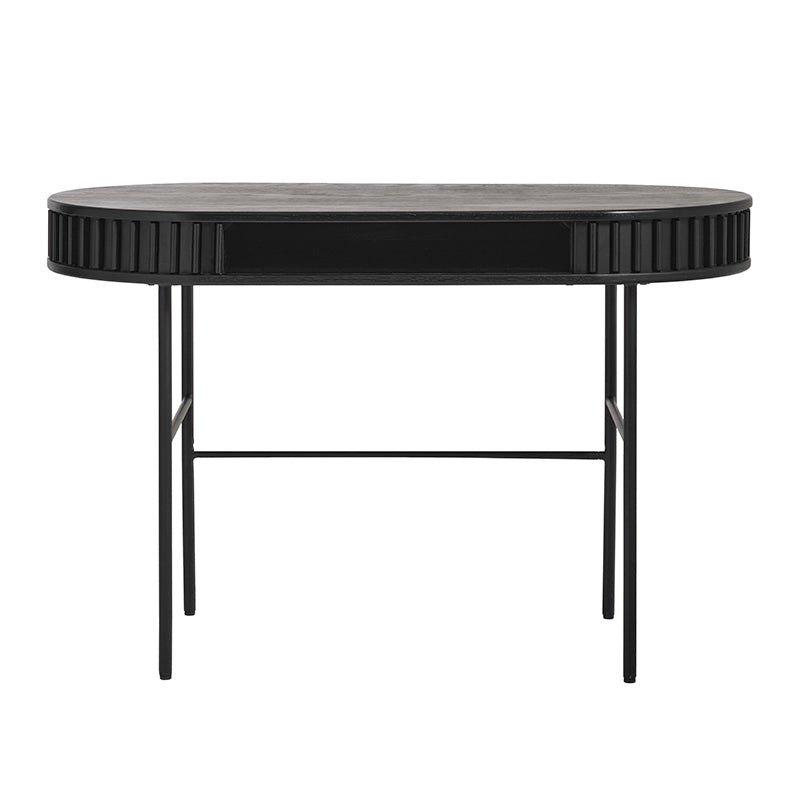 SIERRA 47-Inch Study Desk for Home Office, Black - Perfect for Small Spaces, Dorm Rooms & Workstations